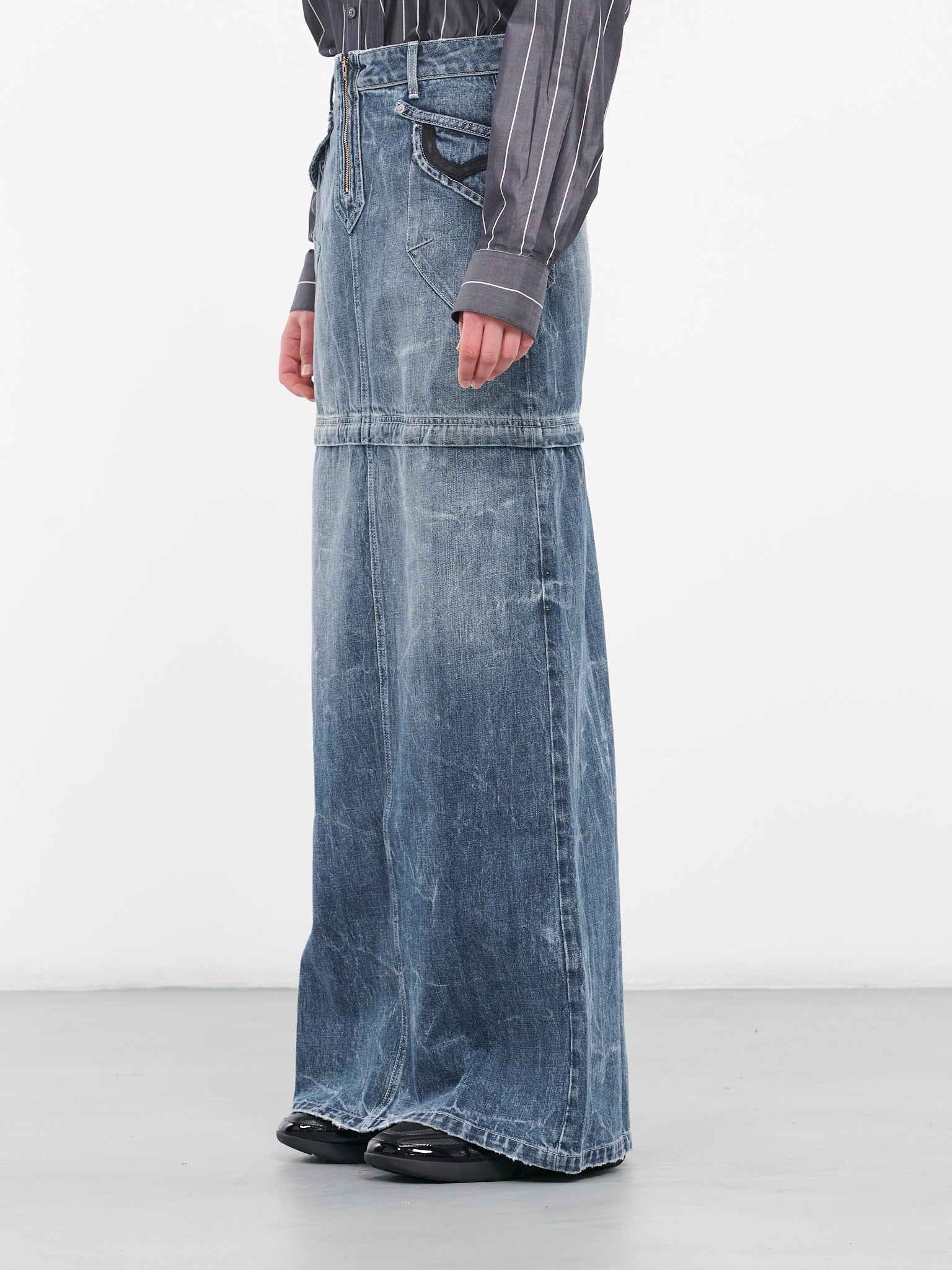 Zip-Off Denim Skirt - 2