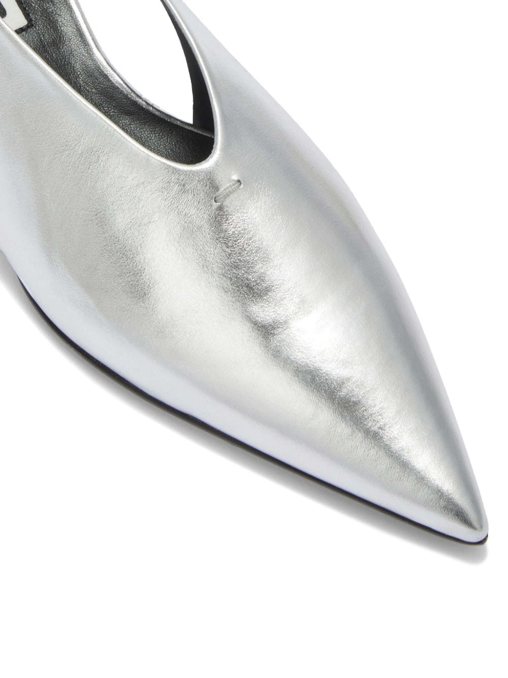 metallic slingback pumps - 5