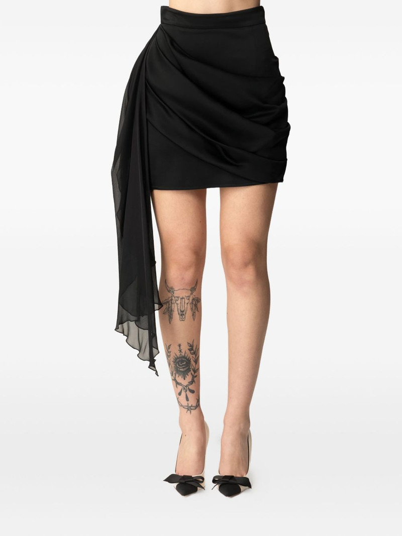 sash-detail draped mini skirt 1