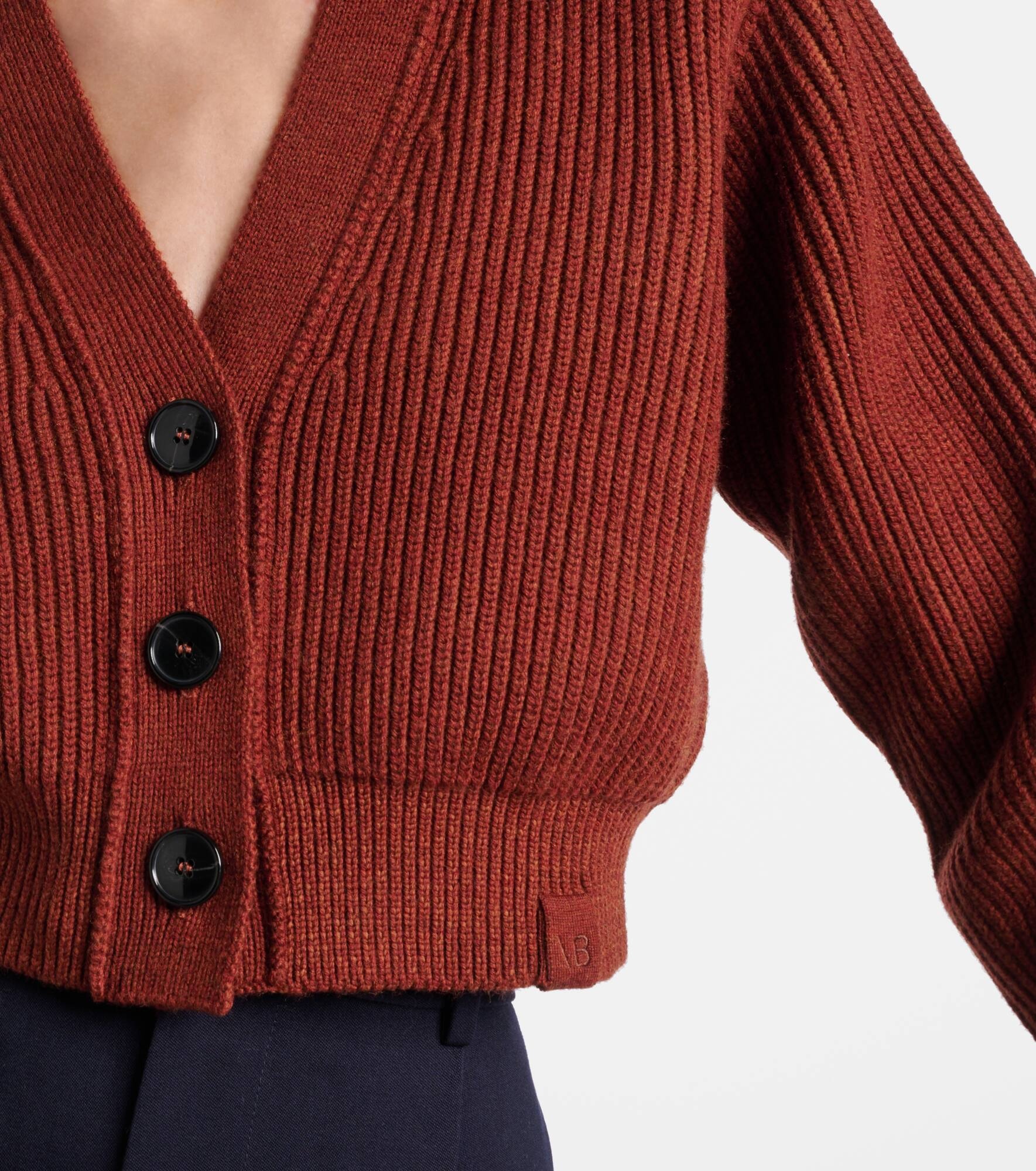 Cropped wool-blend cardigan - 5