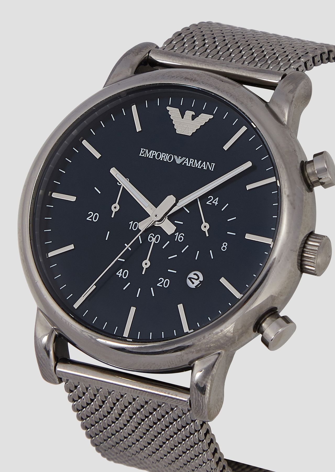 Men's Chronograph Gunmetal Stainless Steel Watch - 5