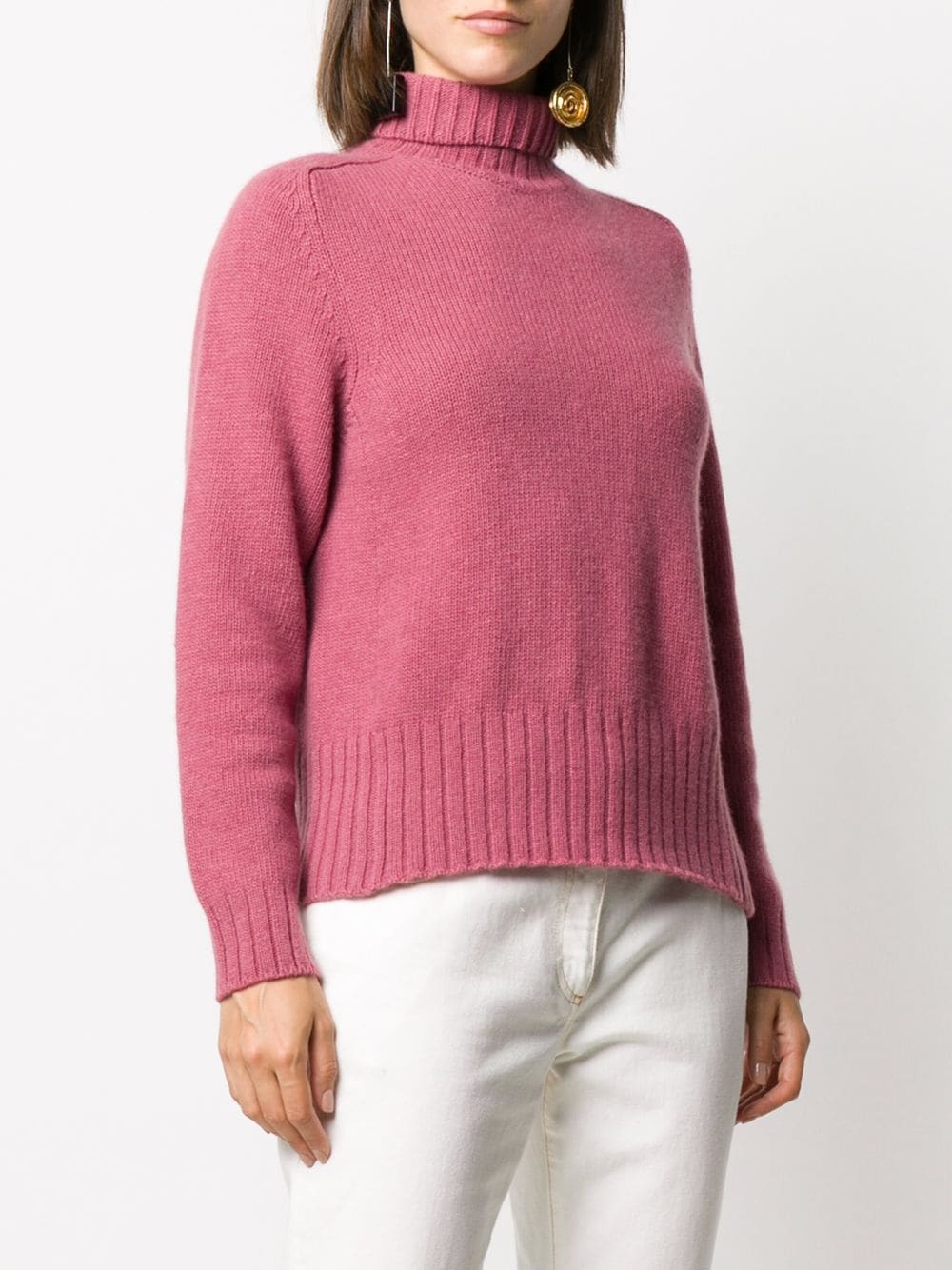 plain roll-neck jumper  - 3