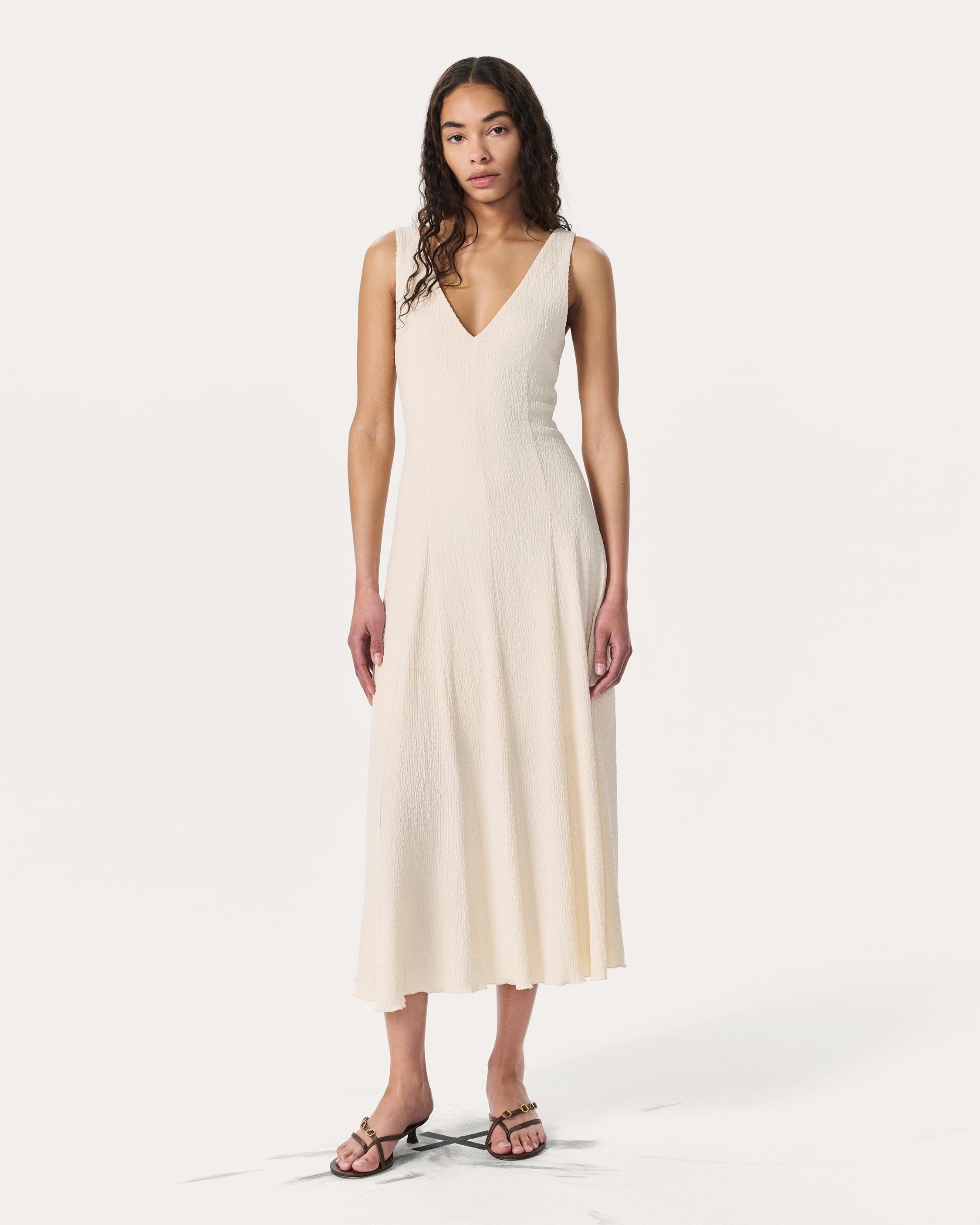 Lou V-Neck Midi Dress - 7
