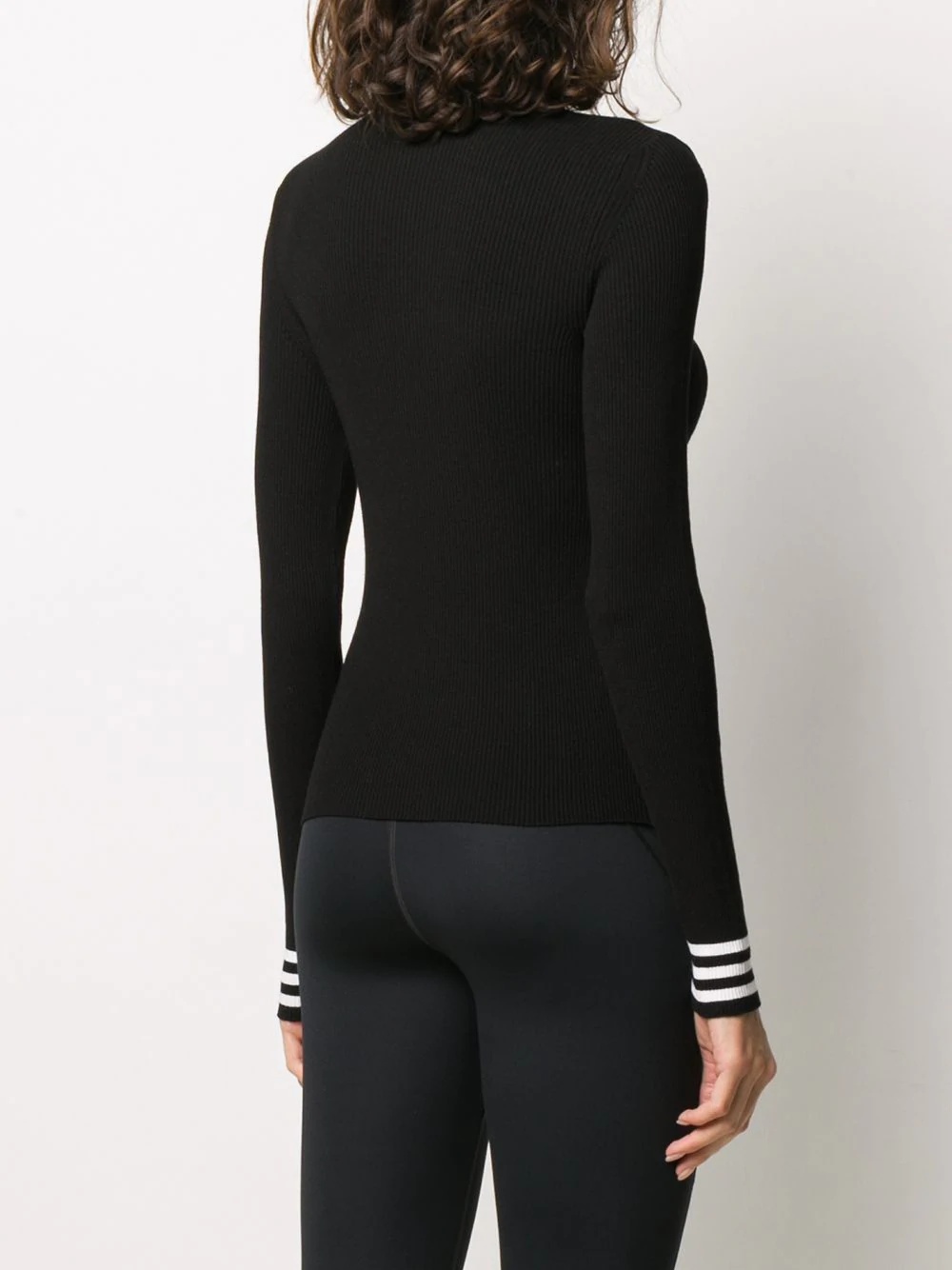 ribbed long-sleeved top - 4