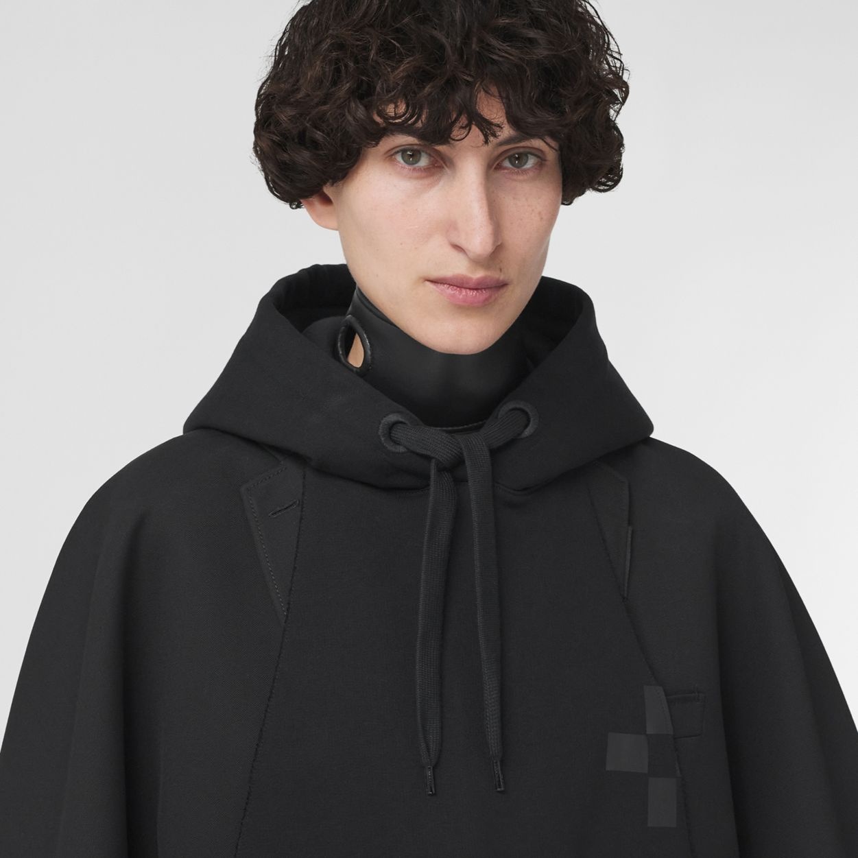 Sleeveless Logo Graphic Cotton Hoodie - 3