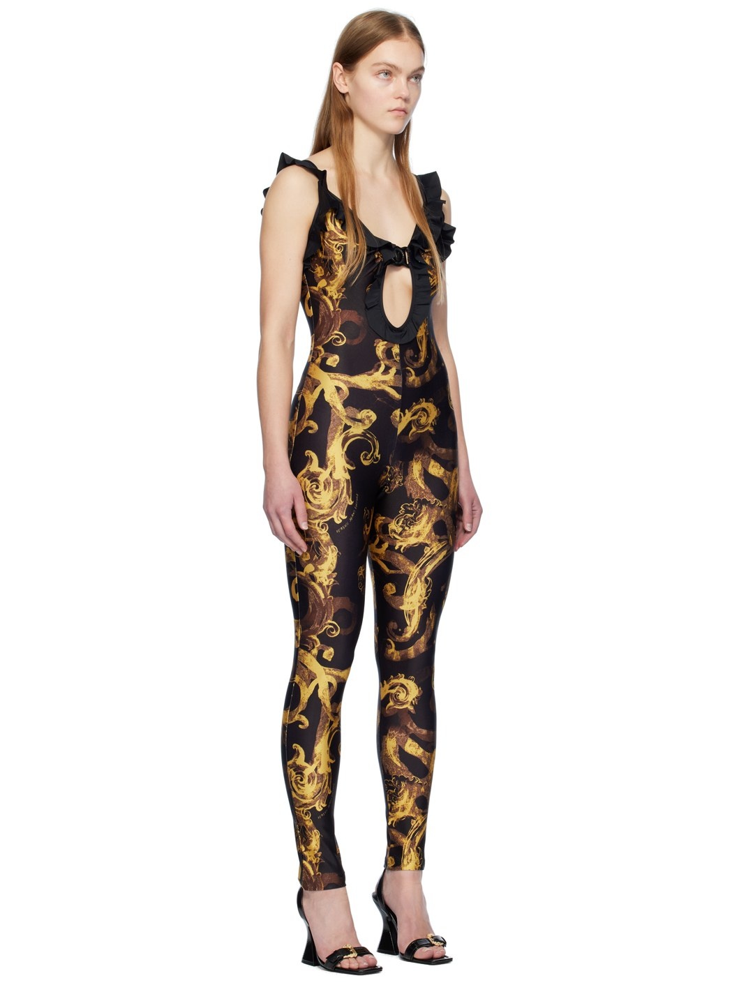 Black Watercolor Couture Jumpsuit - 2