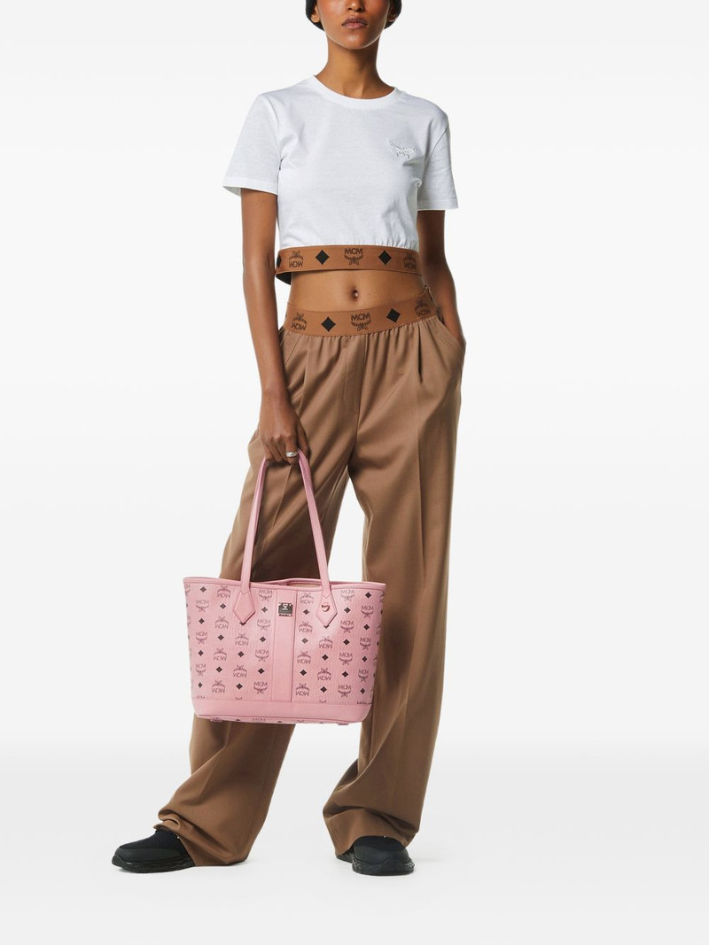MCM small logo-print tote bag outlook