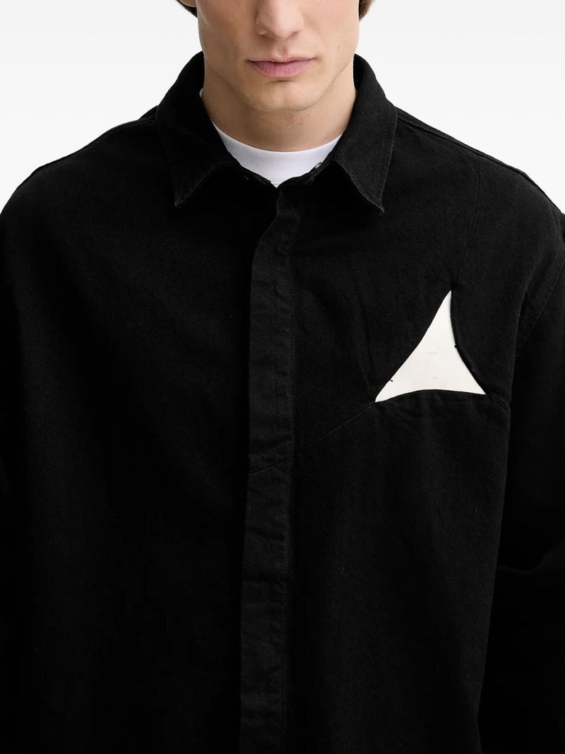 triangle-detail shirt jacket 5