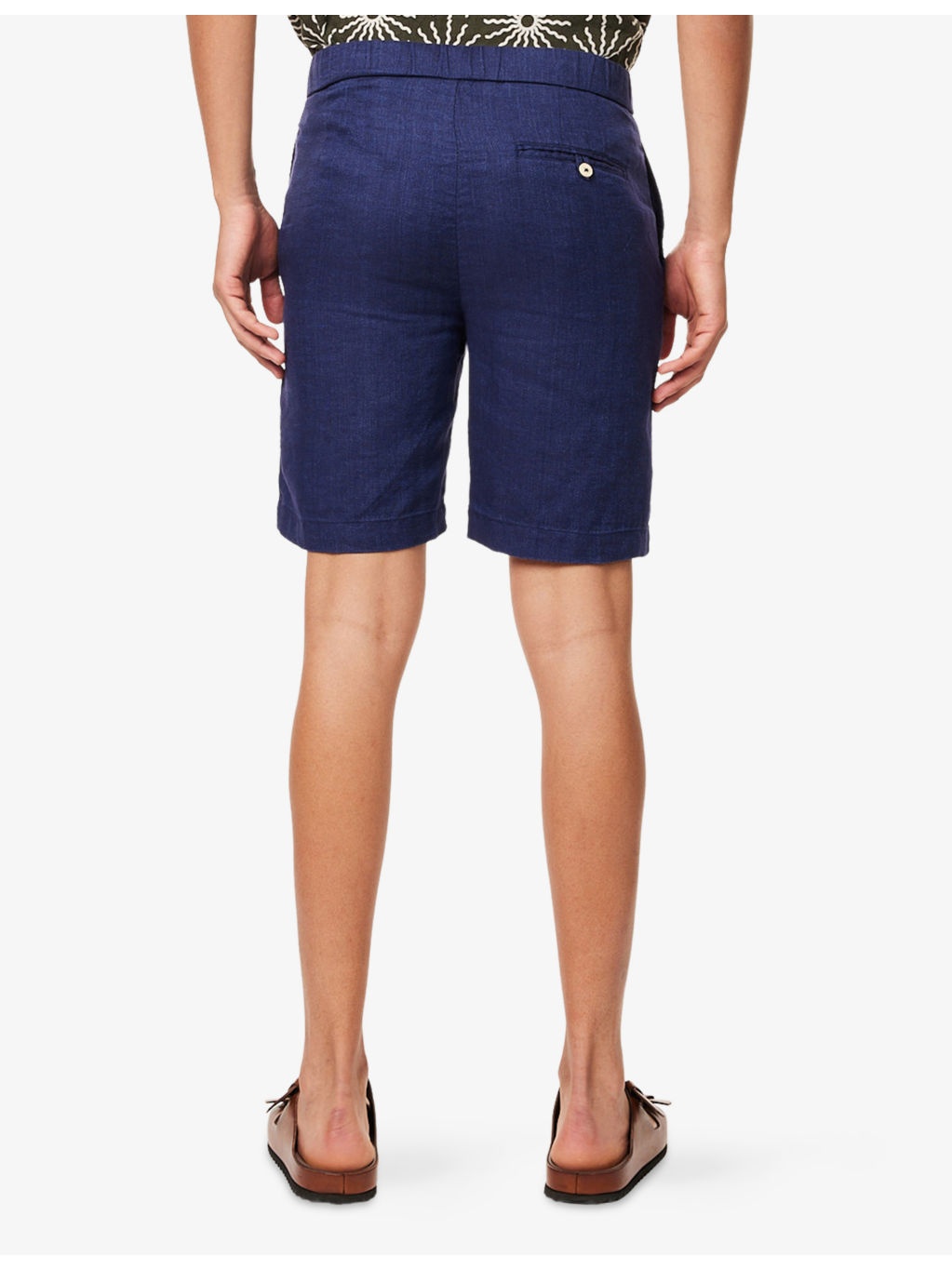 Felipe elasticated-waist linen and cotton-blend shorts - 4
