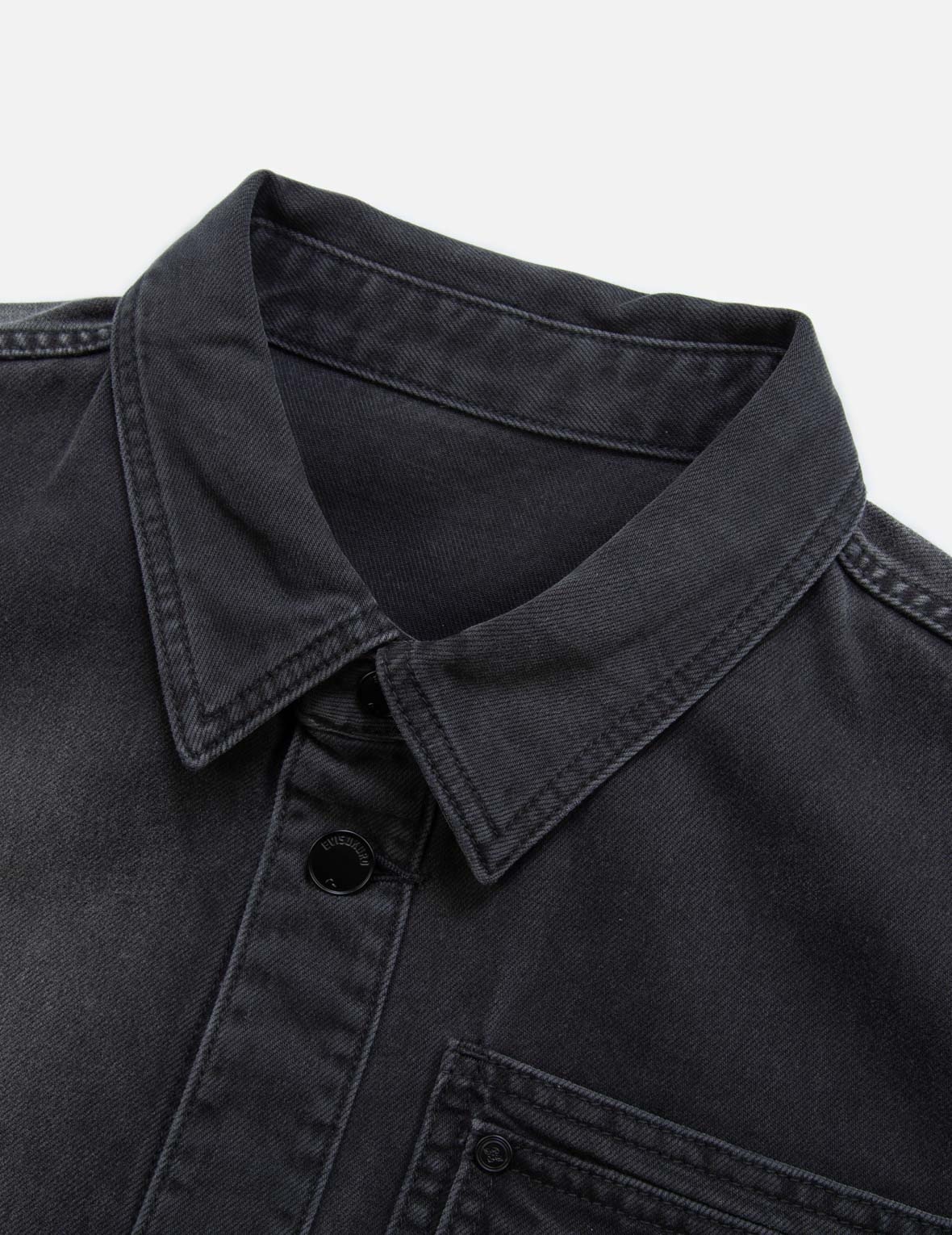 The Great Wave and Kamon Embroidery Denim Shirt Jacket - 9