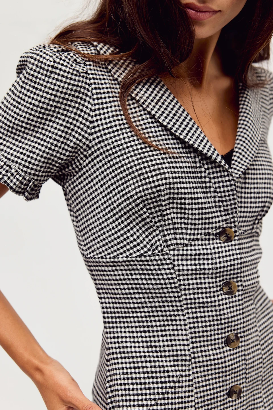 Corrine Button Down Mini Dress - 1