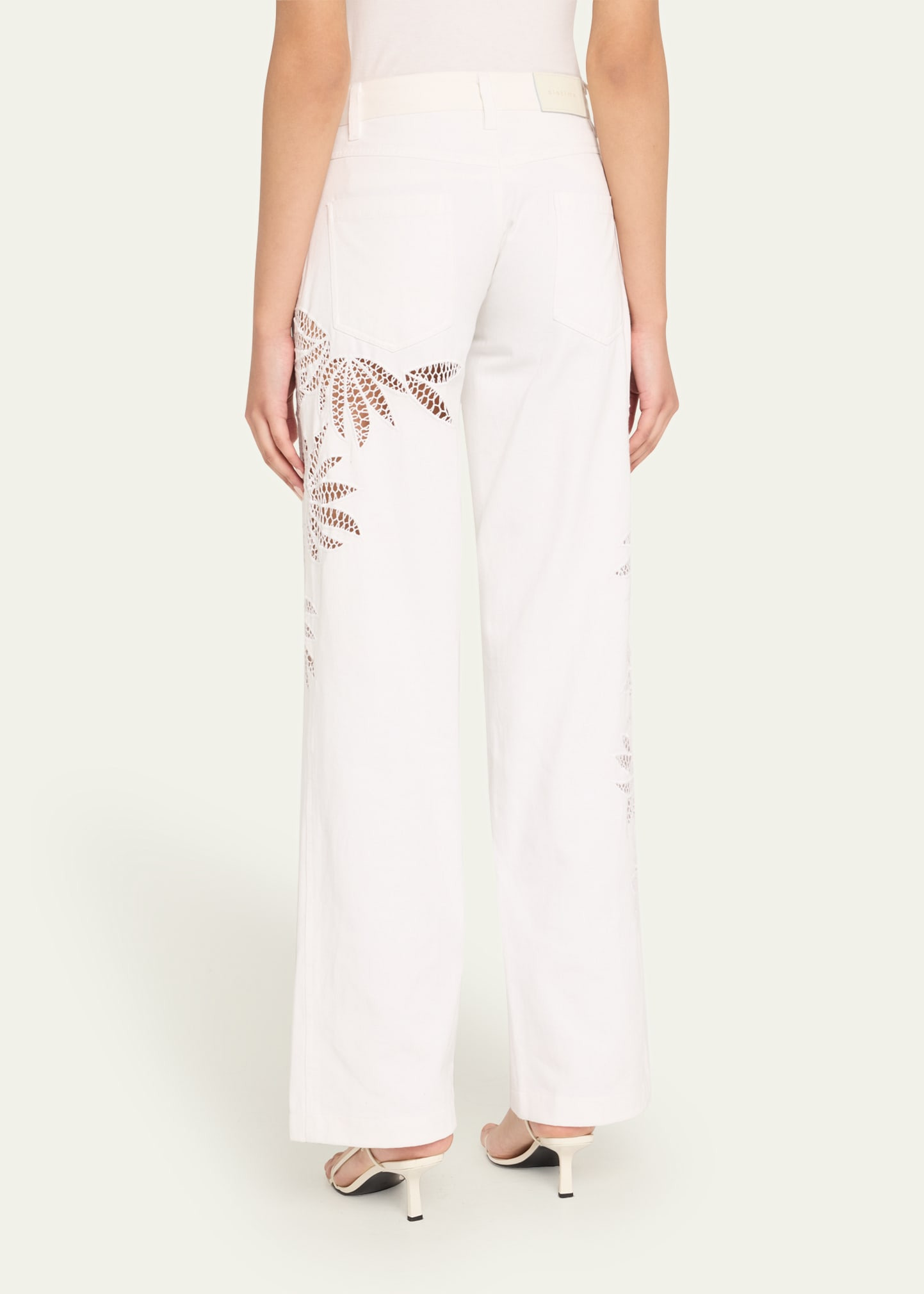 Stulla Botanical Cutout Wide-Leg Jeans - 3