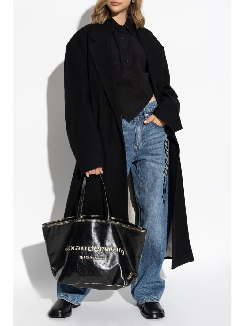 Alexander Wang pointed organic-cotton shirt outlook