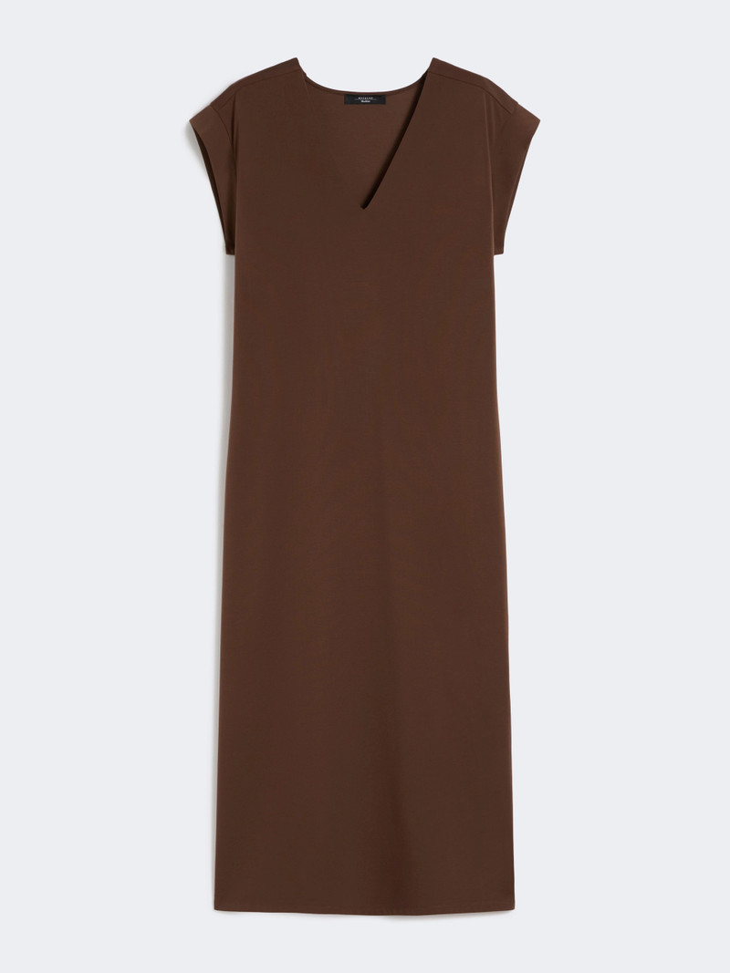 MIRTO Milano jersey dress - CHOCOLATE 1