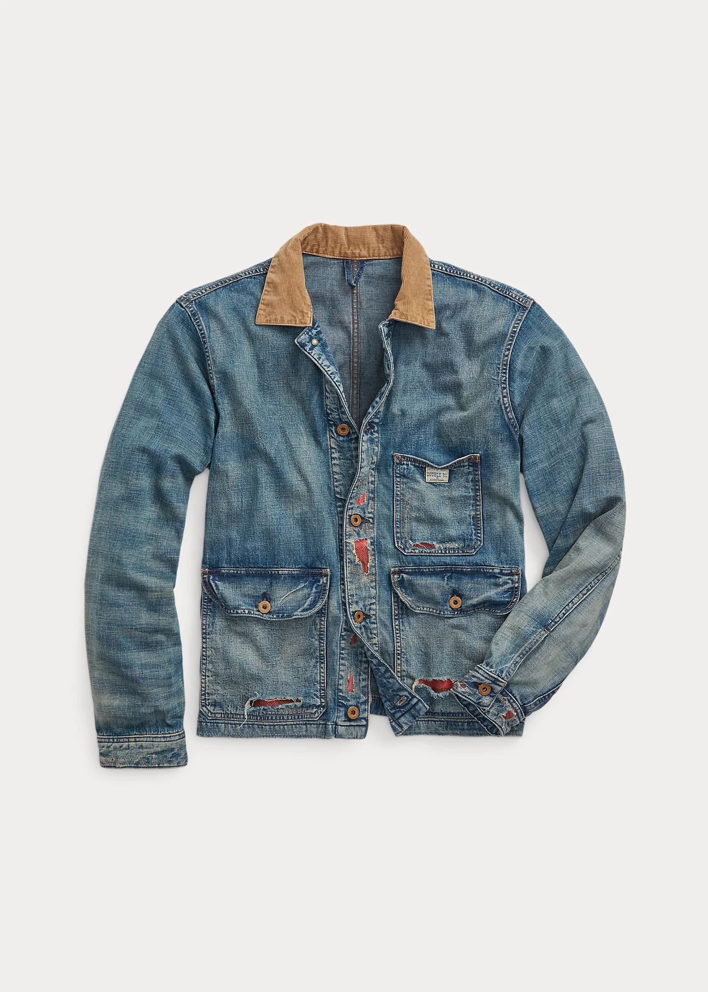 RRL by Ralph Lauren Repaired Campton Denim Work Jacket | REVERSIBLE