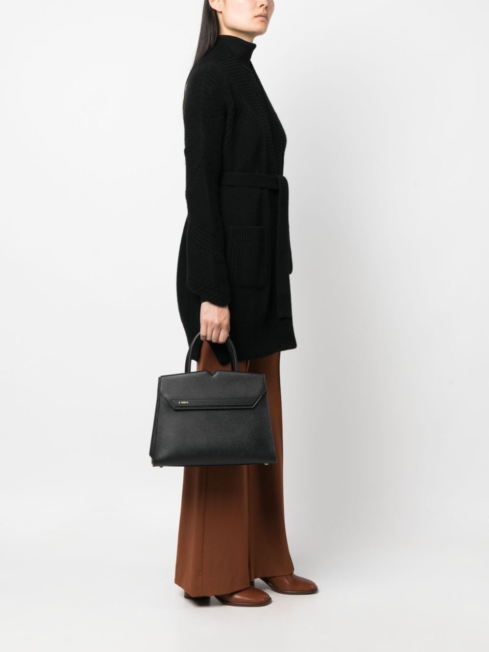 flap structured handbag - 2