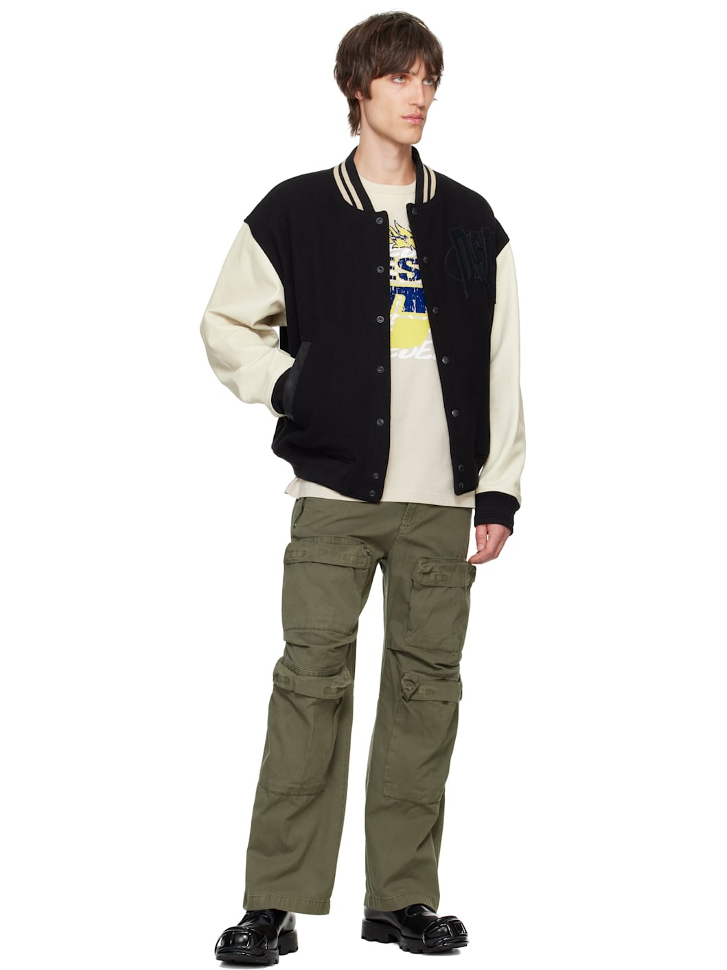 Black L-Nyman Bomber Jacket - 4