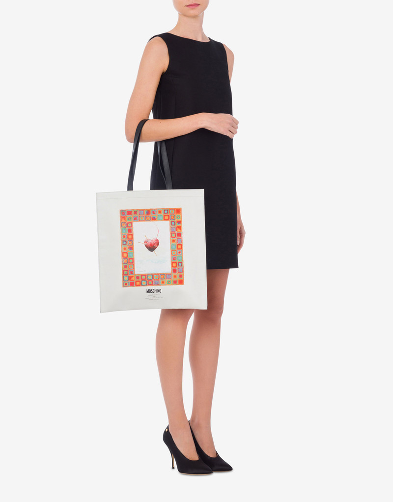 Moschino NAPPA LEATHER SHOPPER WITH PRINT outlook