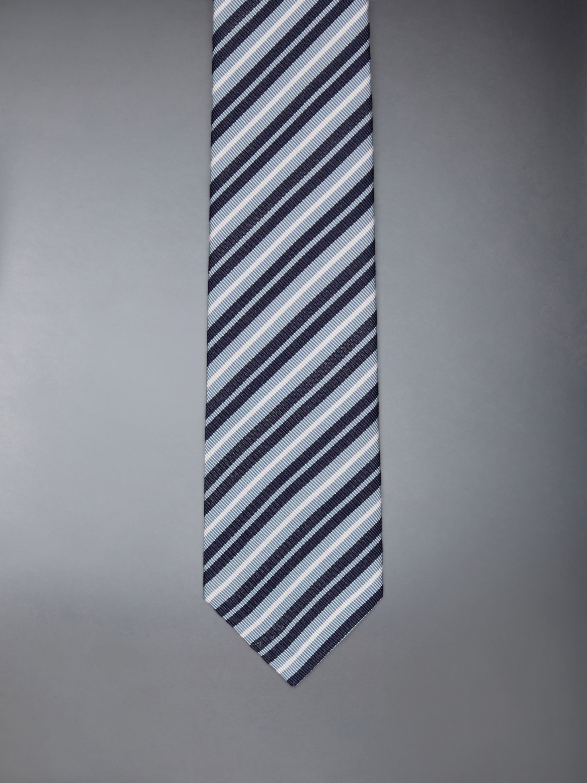 pointed-tip striped tie - 4