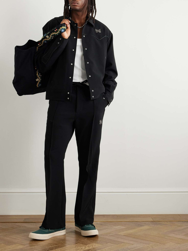 NEEDLES Piping Cowboy Logo-Embroidered Satin-Trimmed Woven Jacket outlook