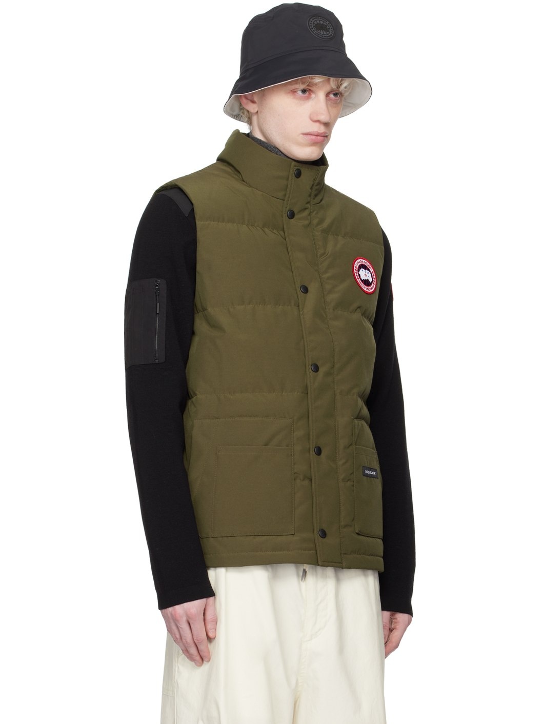 Khaki Freestyle Crew Down Vest - 2
