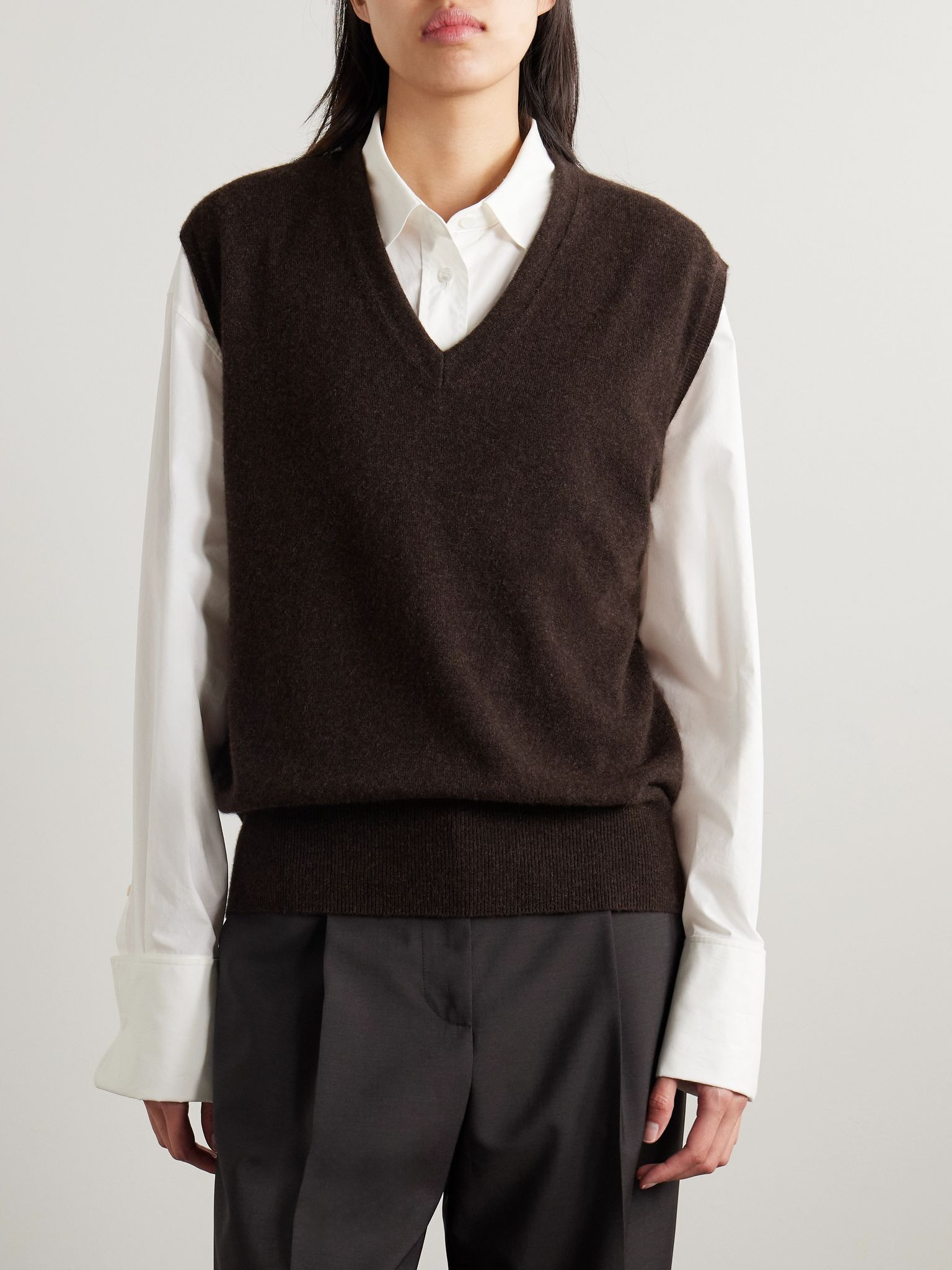 Levi cashmere tank Dark brown - 3
