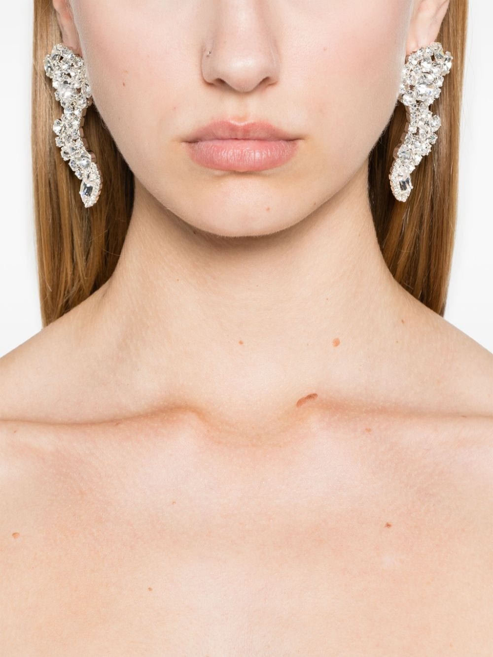 crystal-embellished earrings - 2