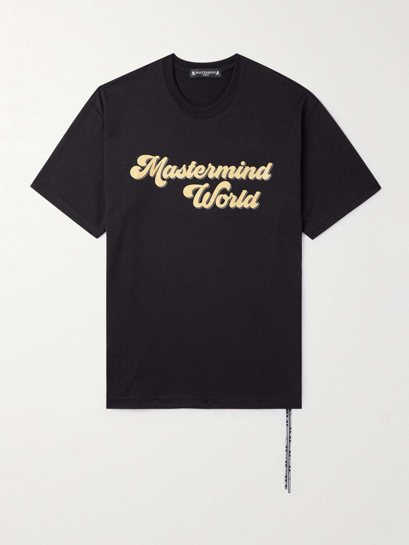 Glittered Logo-Print Cotton-Jersey T-Shirt 1