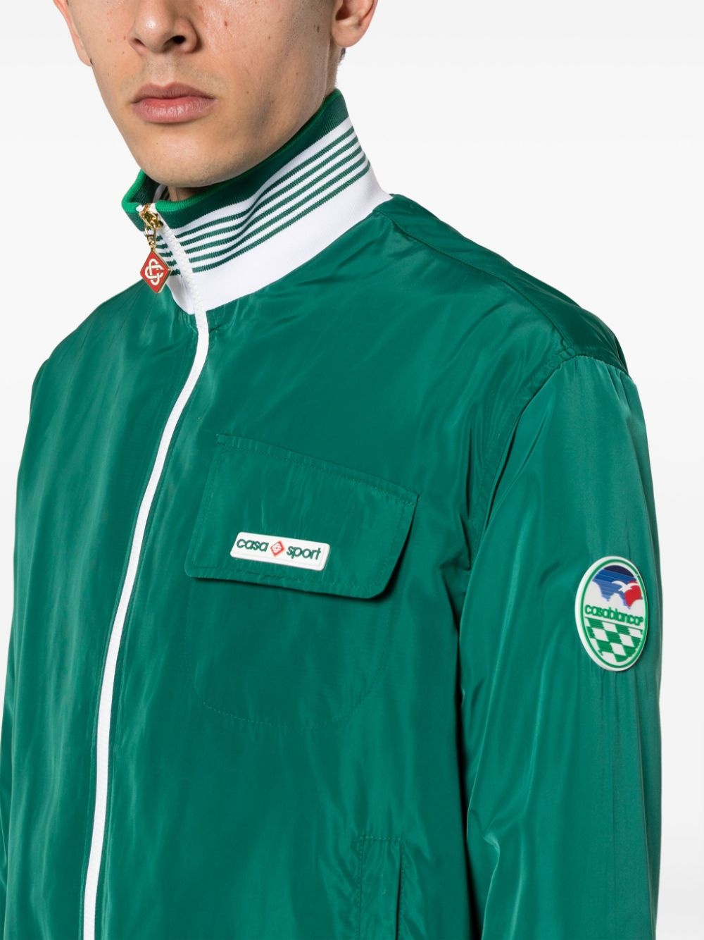 logo-patch track jacket - 5