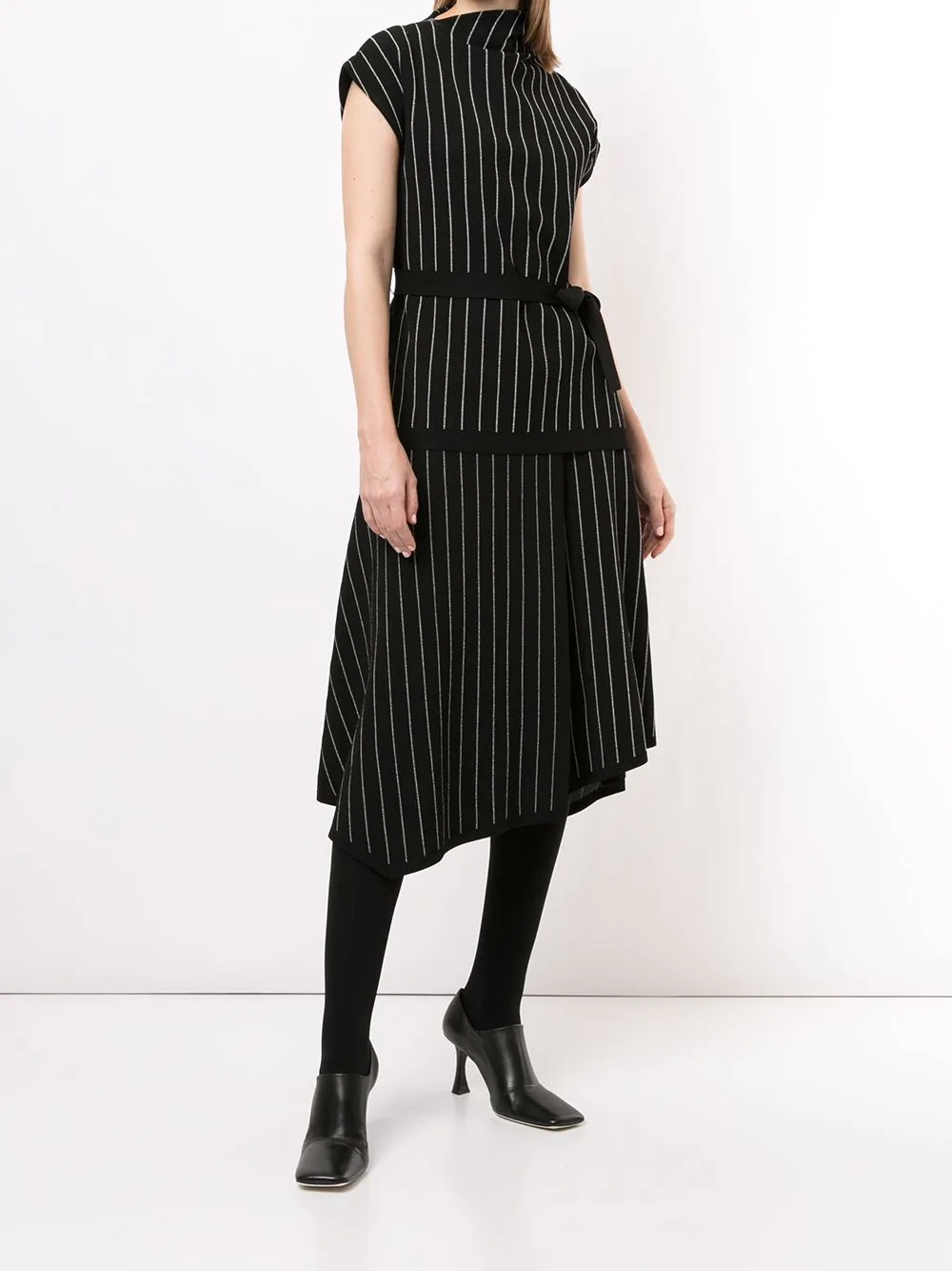 knitted pinstripe pattern top - 2