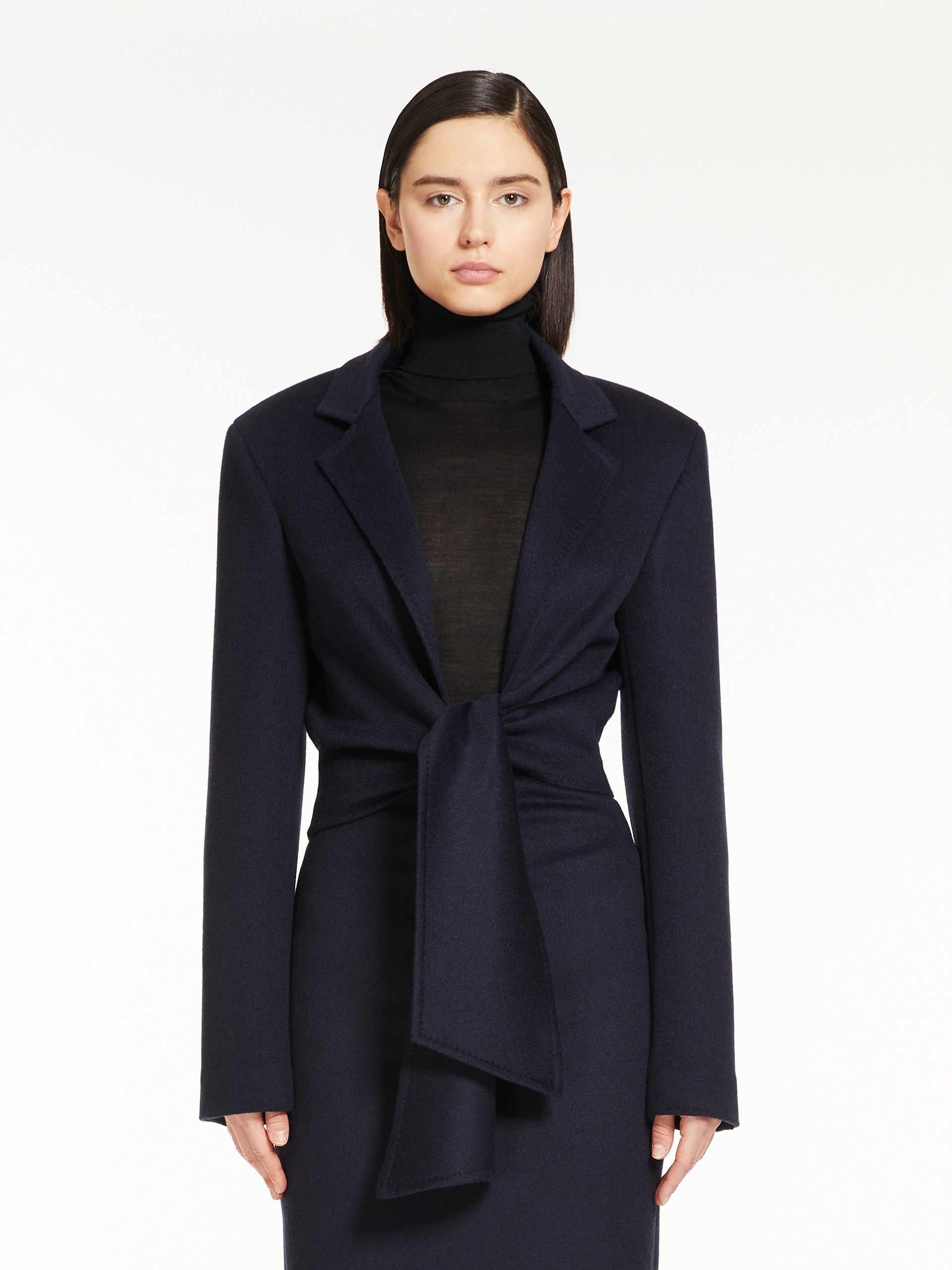 CORONE Camel hair jacket with sash - 3