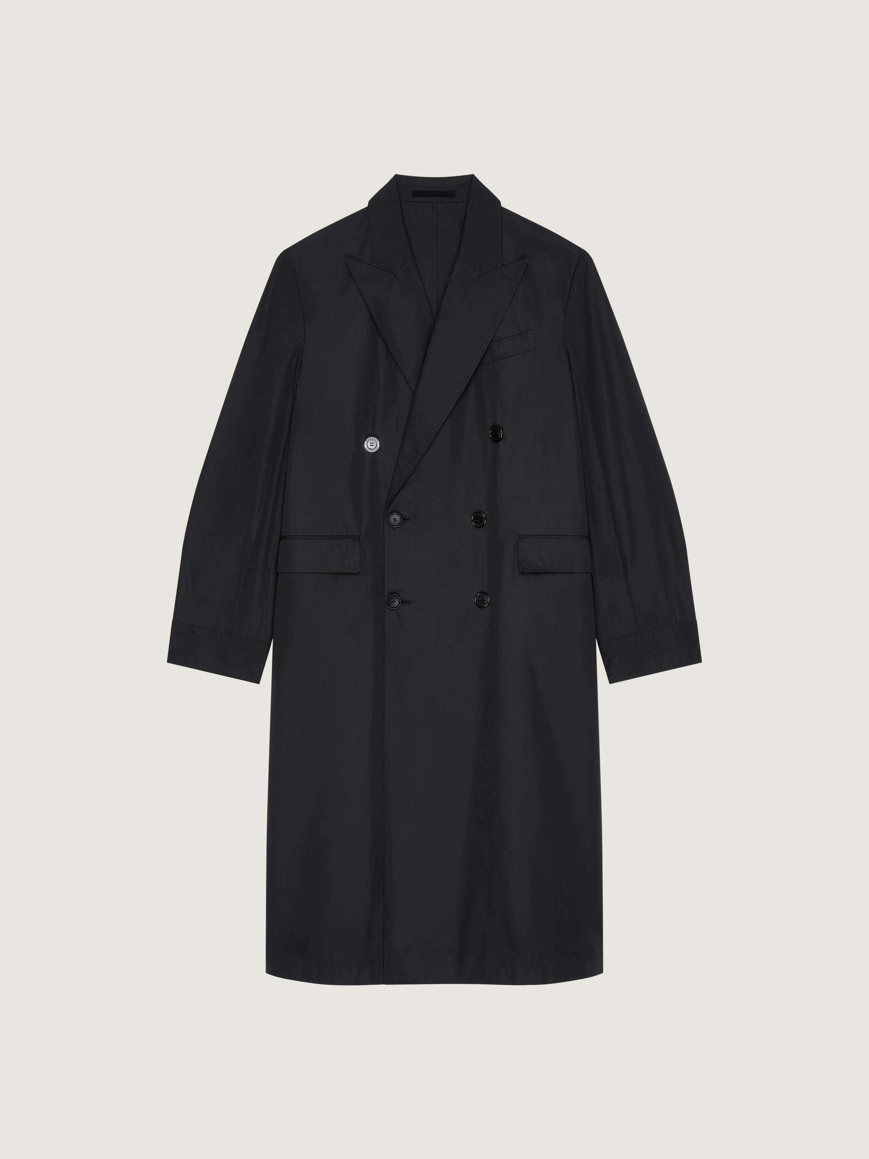 COUTURE SEAM DOUBLE-BREASTED COAT IN POPLIN - 1