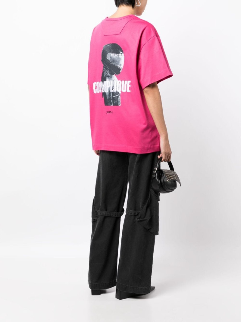 JUUN.J CompliquÃ© motif-embroidered cotton T-shirt outlook