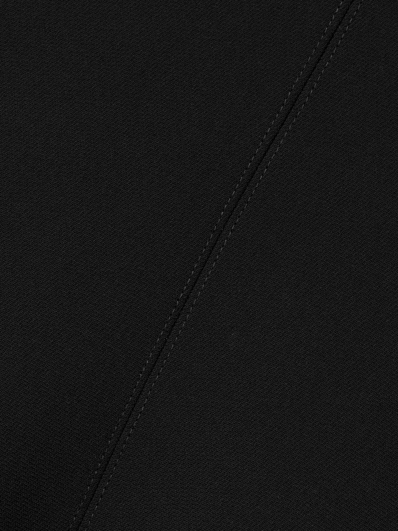 Draped crepe midi dress Black - 4