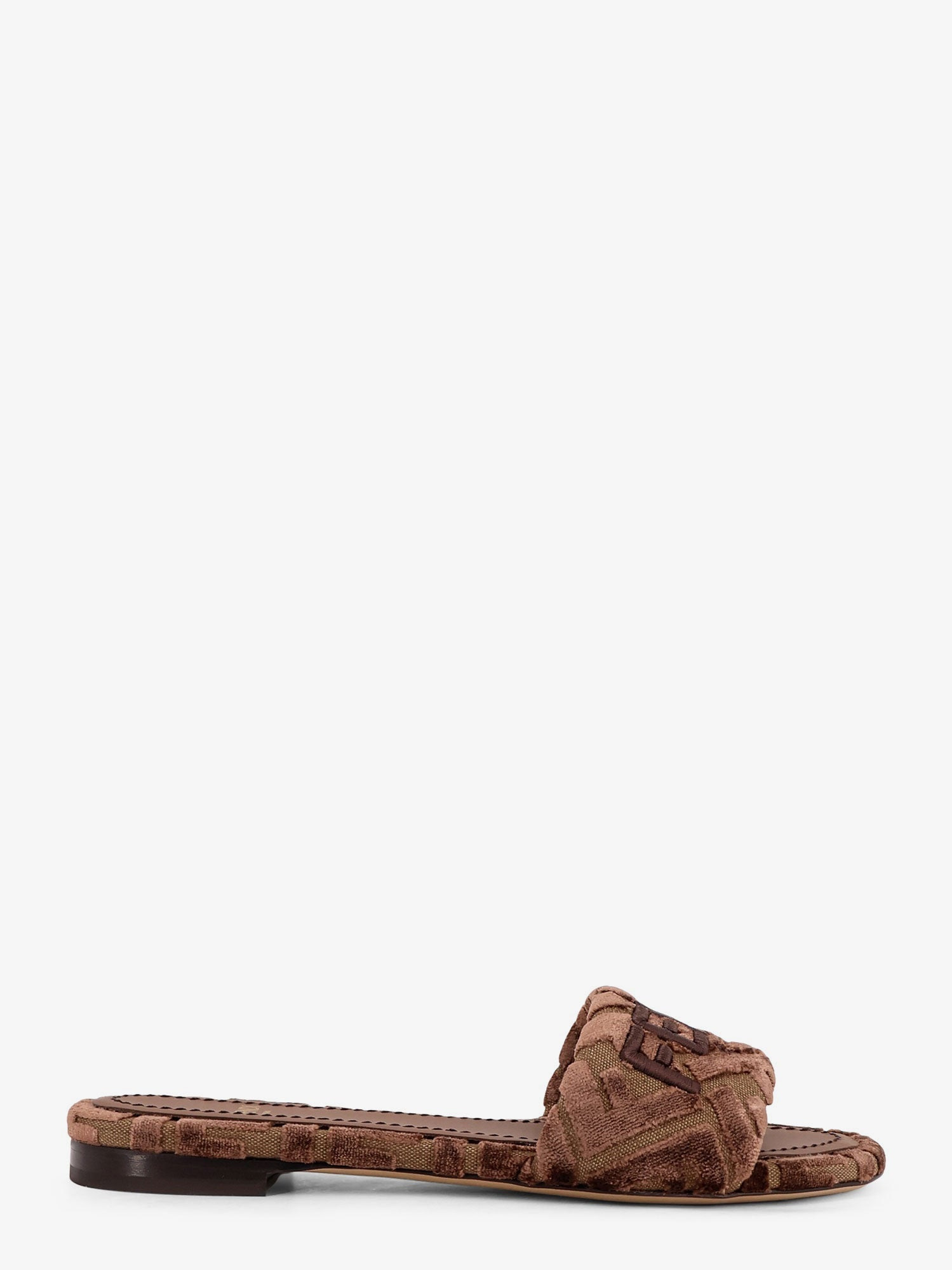 FENDI SUNSHINEW VELVET SLIDE - 1
