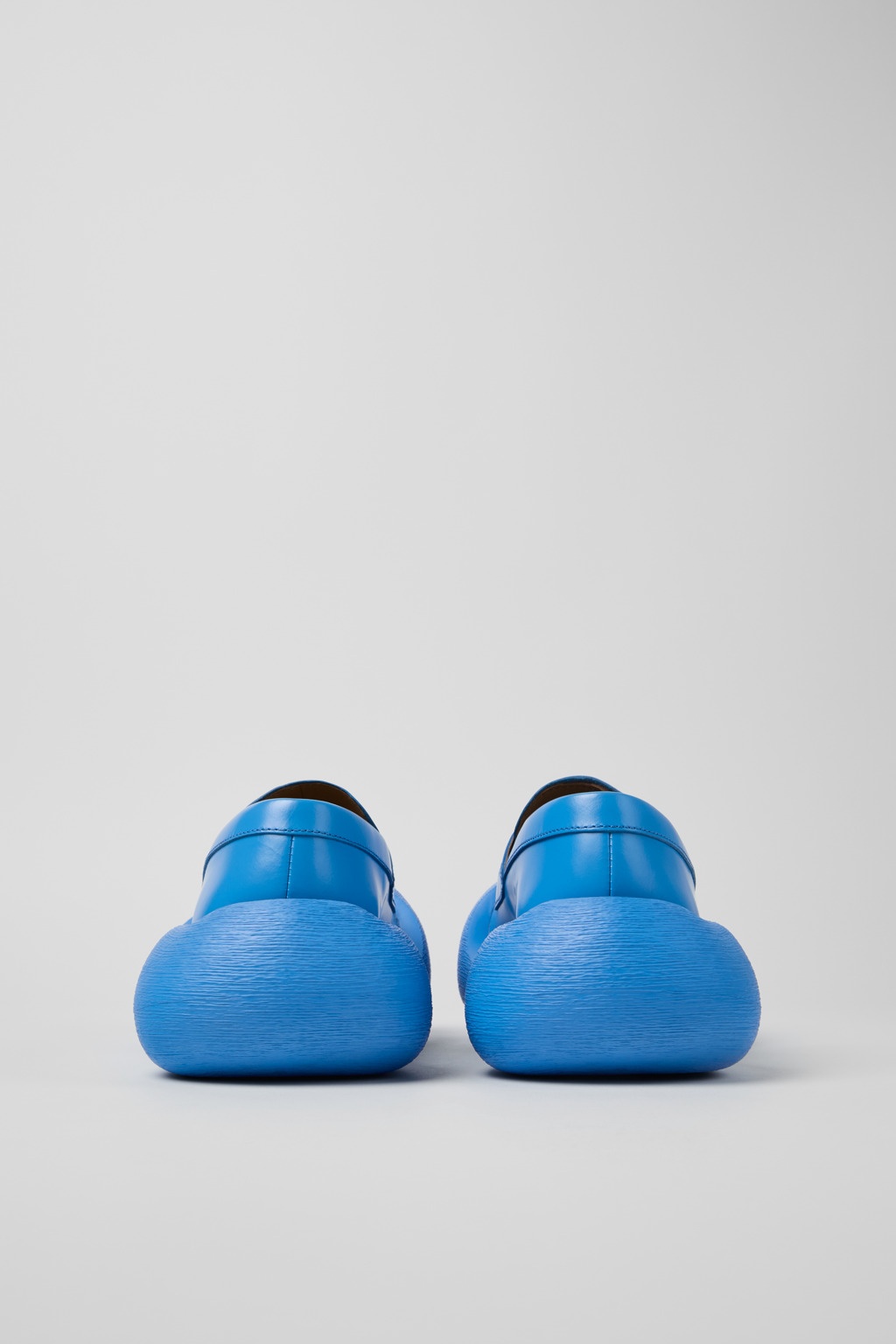 Blue Leather Loafers - 3