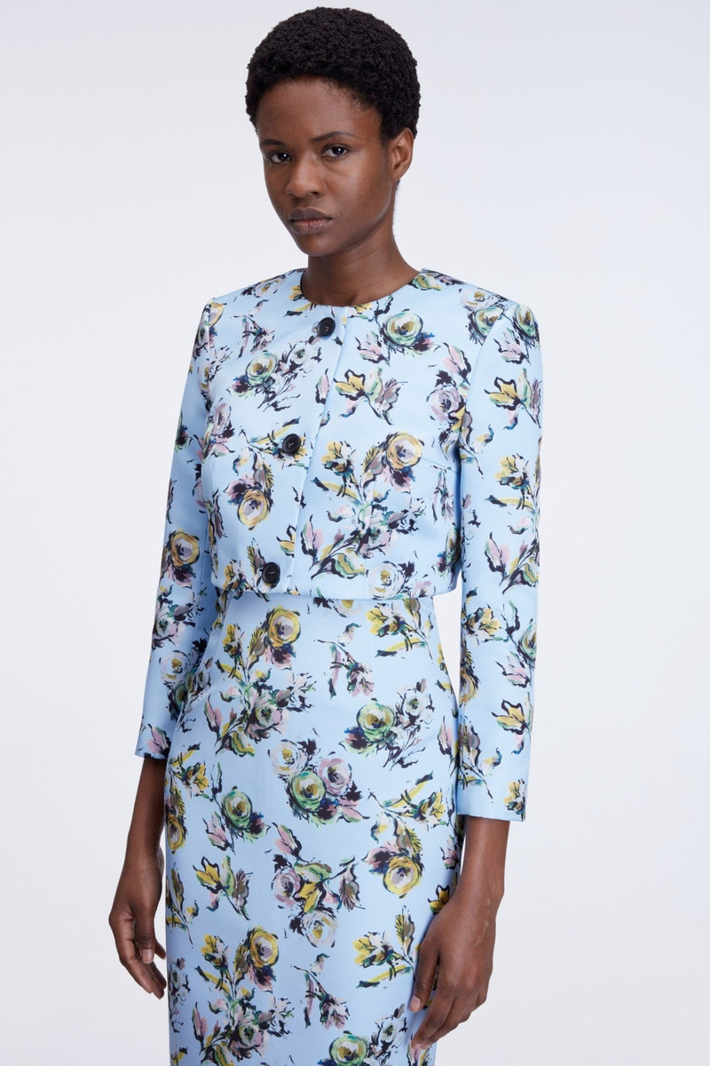 Lizette Jacket in Yellow & Green Floral Print Genzianella 3