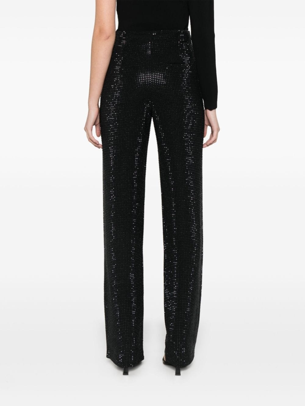 crystal-embellished trousers - 4