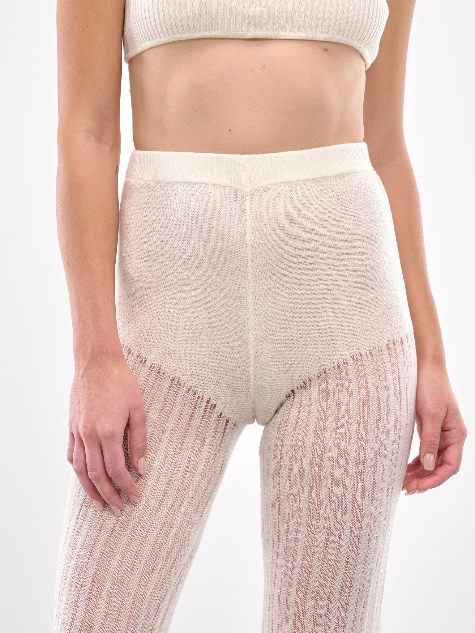 Distressed Knit Pants - 4