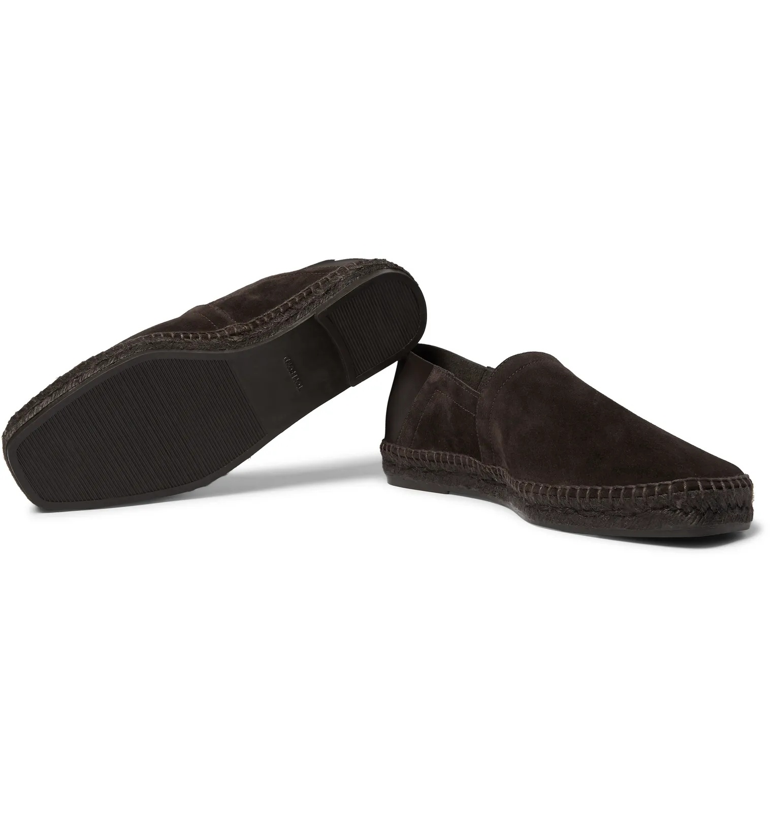 Barnes Collapsible-Heel Suede and Leather Espadrilles - 12