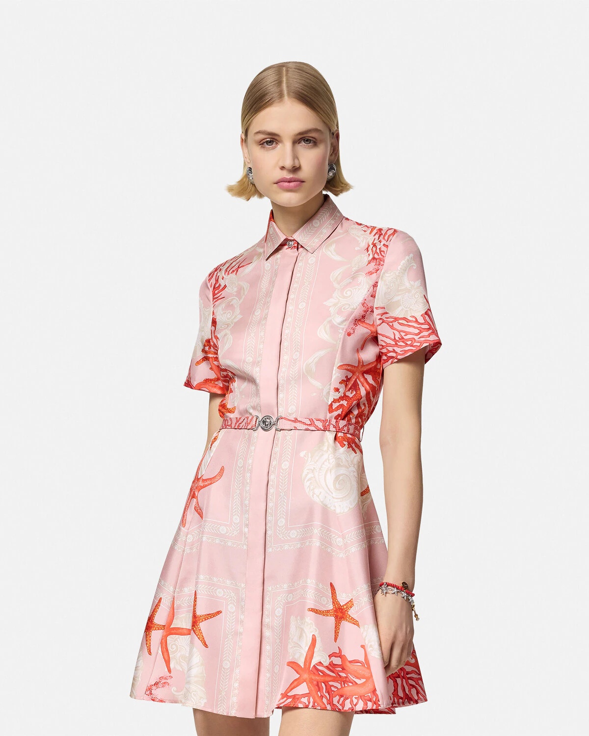 Barocco Sea Silk Shirt Dress - 4