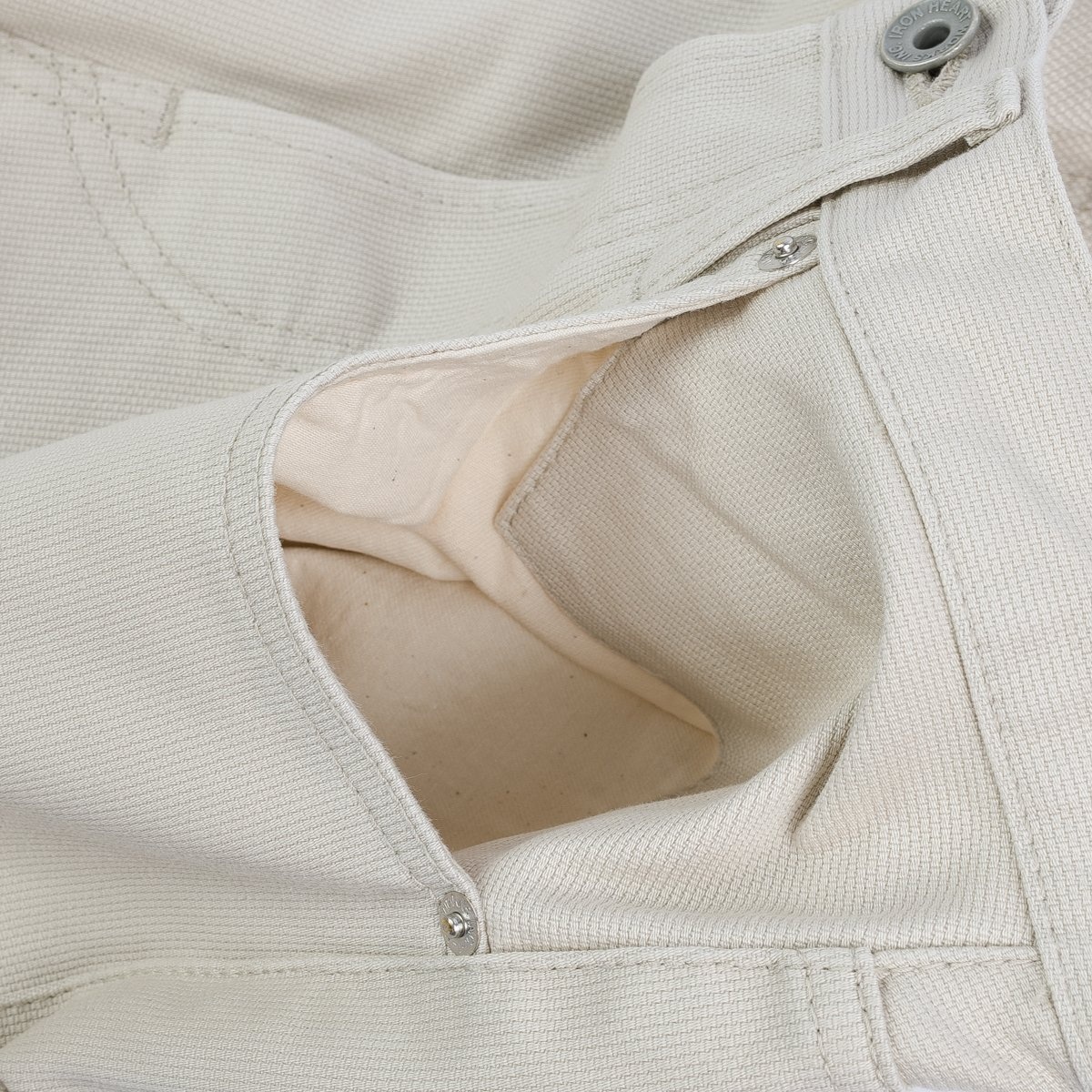 IH-555-PIQ 14oz Cotton Piqué Super Slim Cut Jeans - Ecru - 13