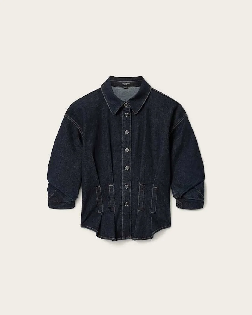 NANCY FITTED DENIM SHIRT - 1