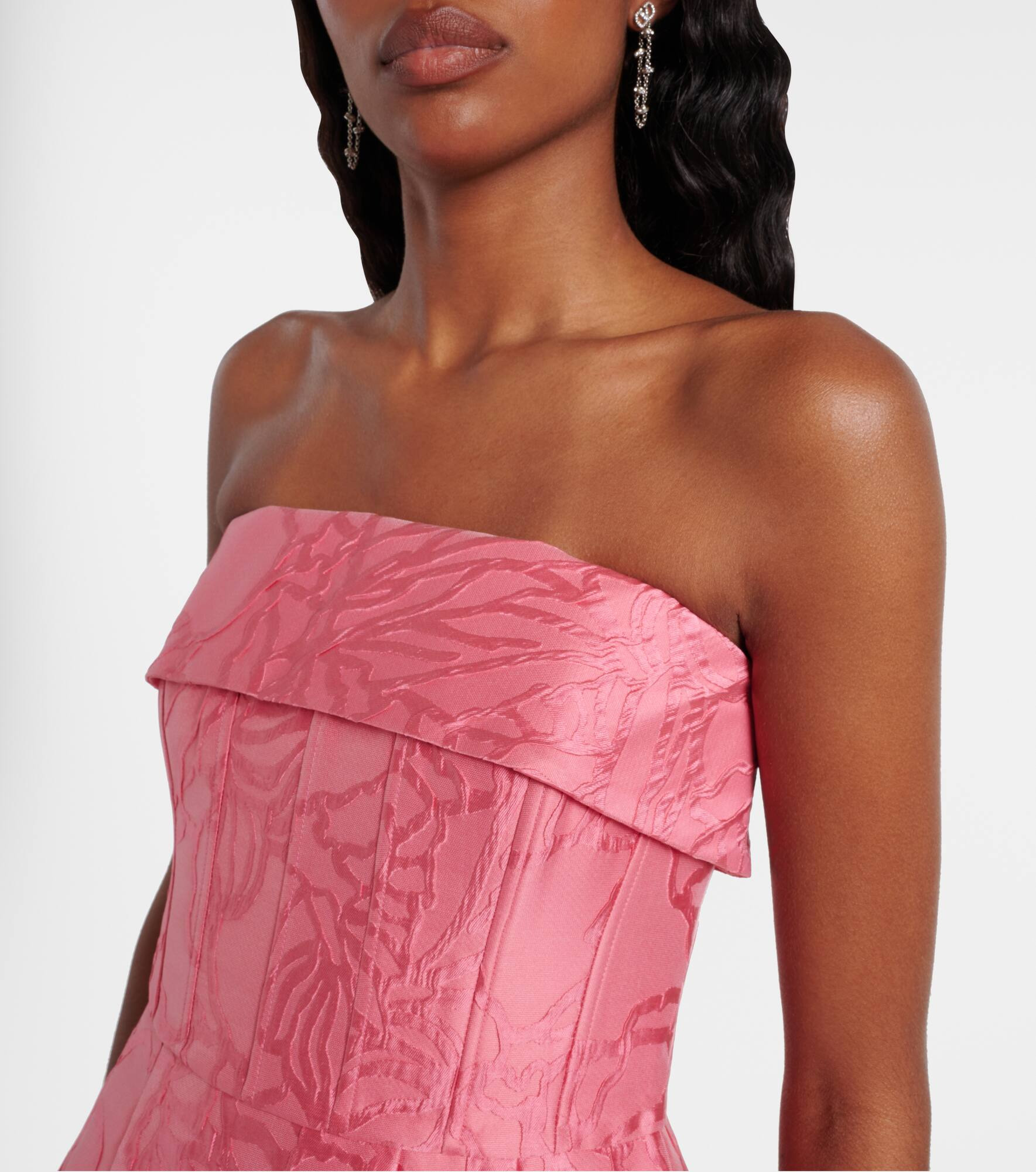 Petra strapless satin minidress - 4