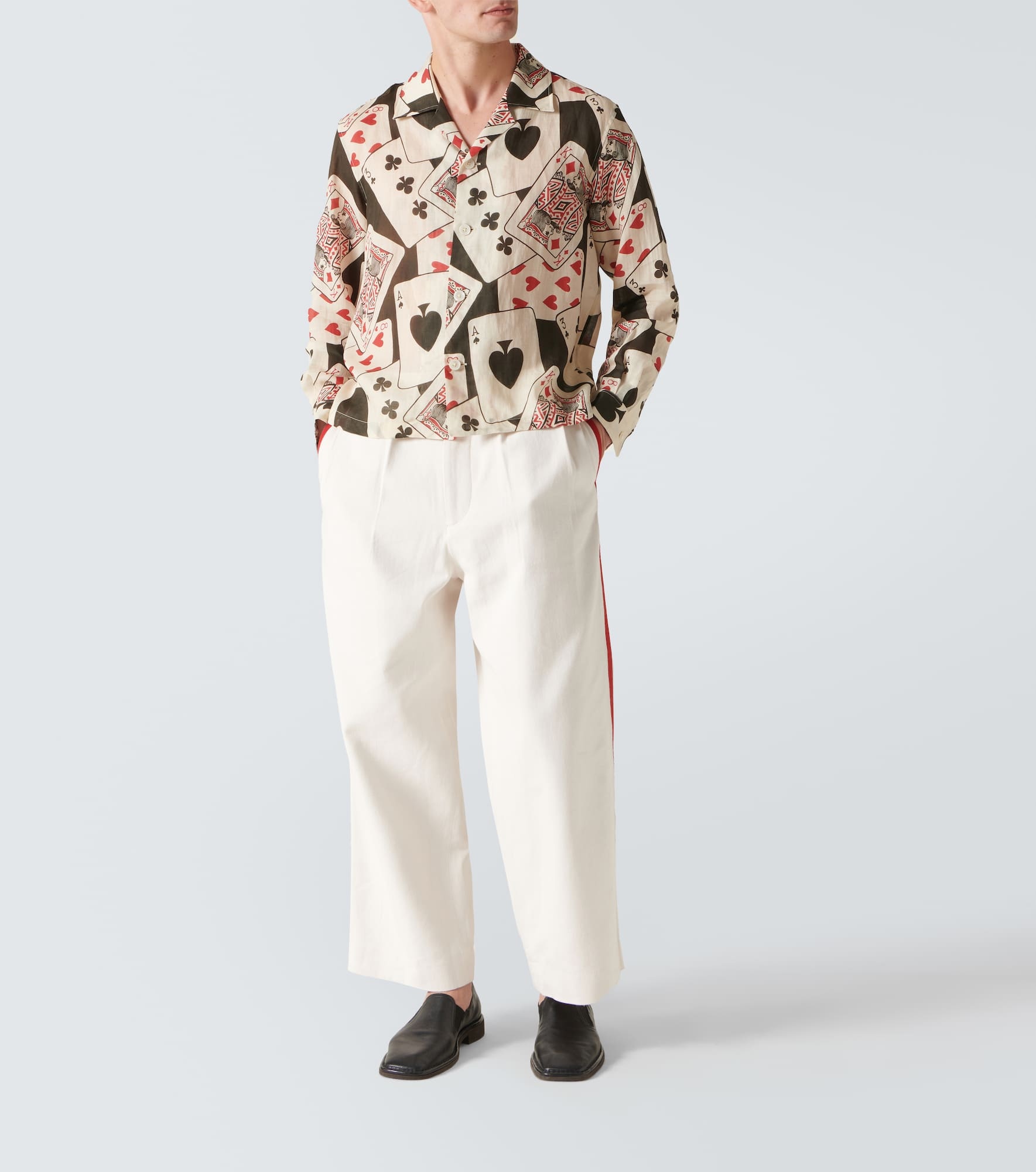 Ace Of Spades printed ramie shirt - 2