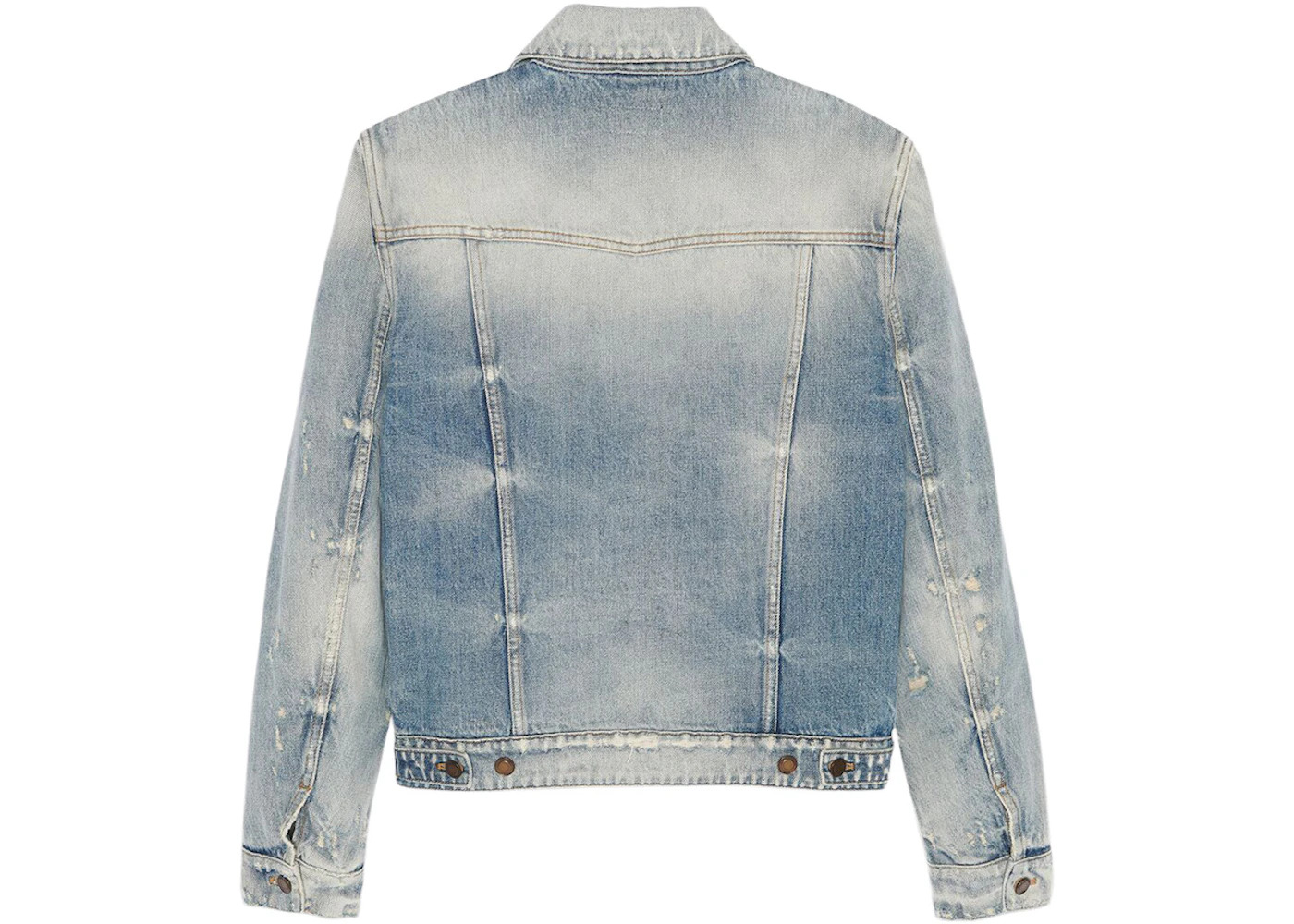 Saint Laurent Women's Boyfriend Denim Jacket Hilton Sky Blue - 2
