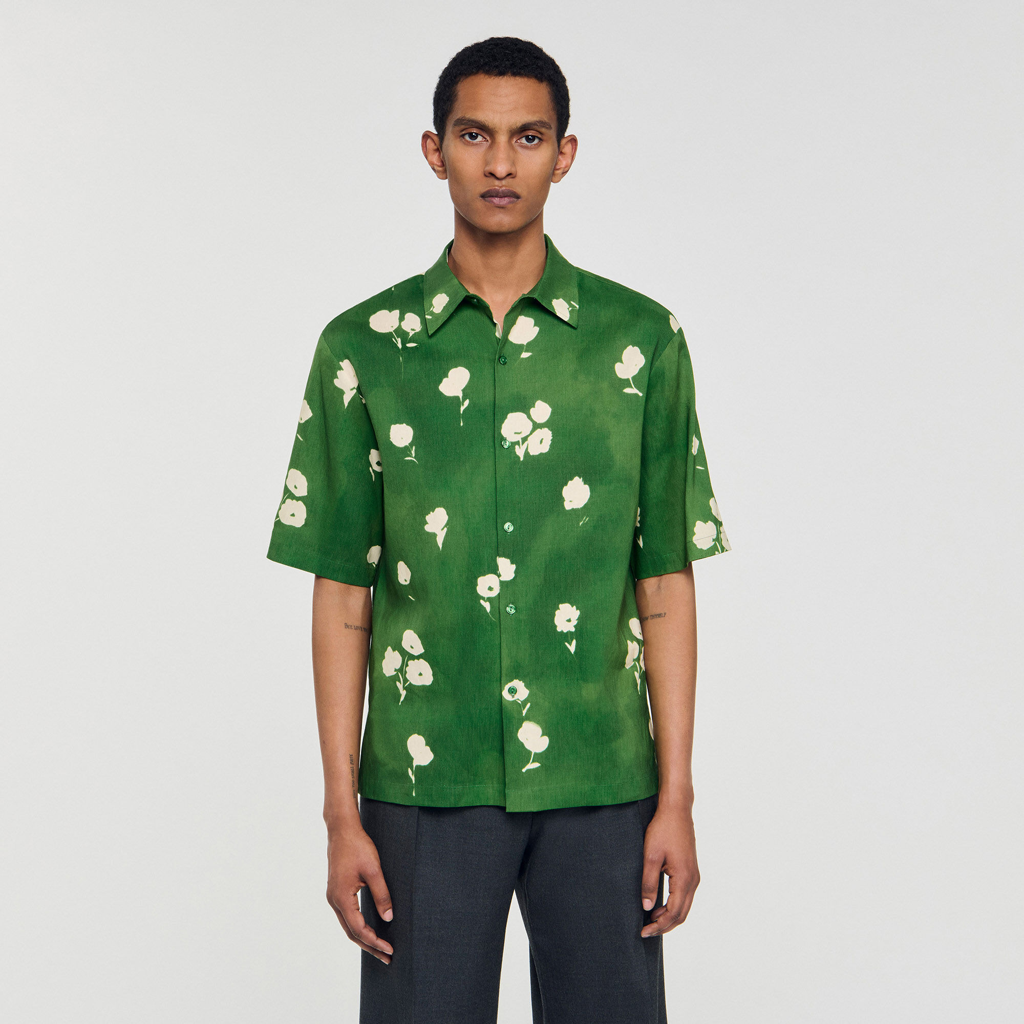 FLORAL MOTIF SHIRT - 4