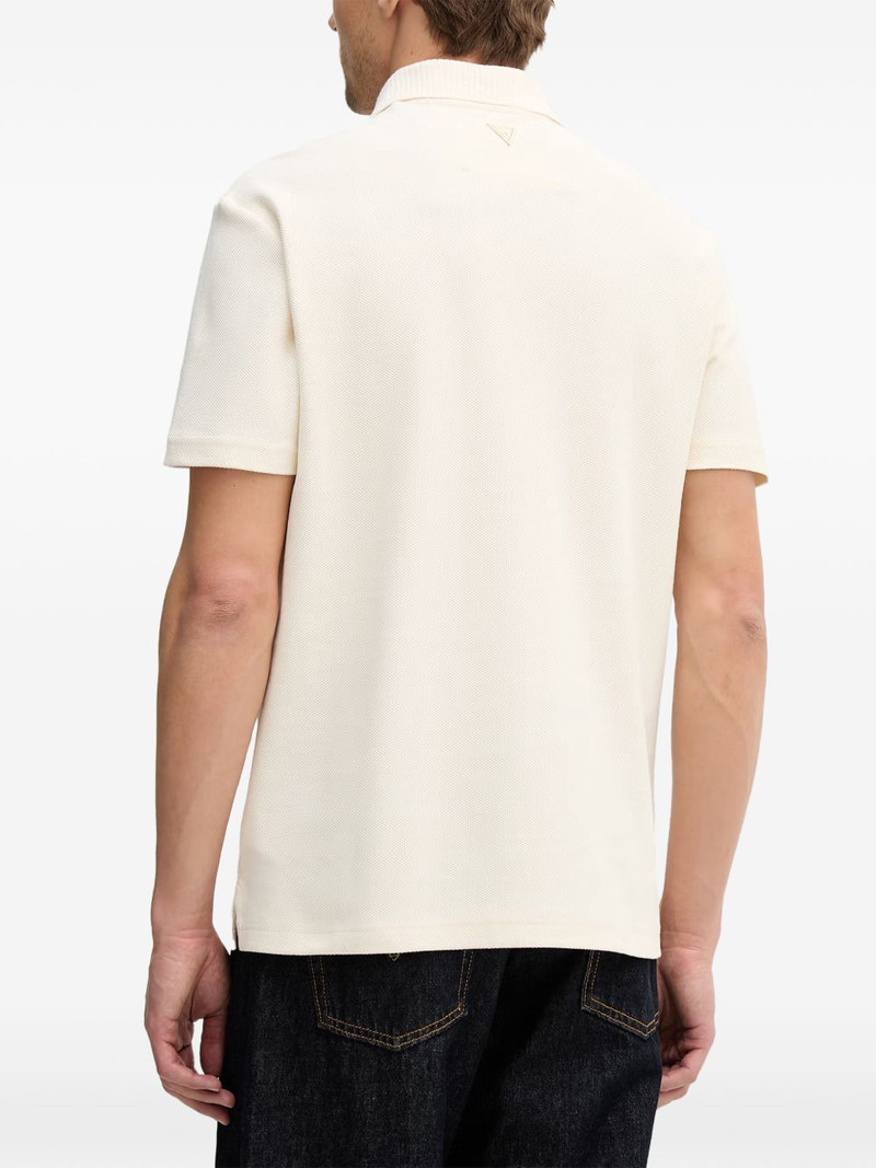 ribbed-trim piqué polo shirt 3