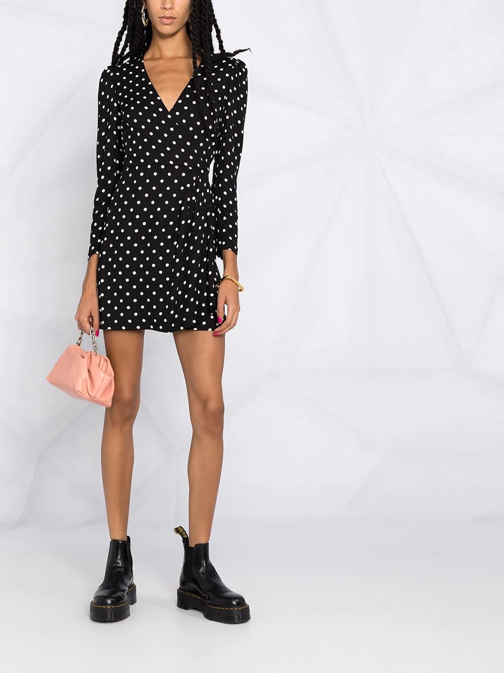 polka-dot wrap dress - 2