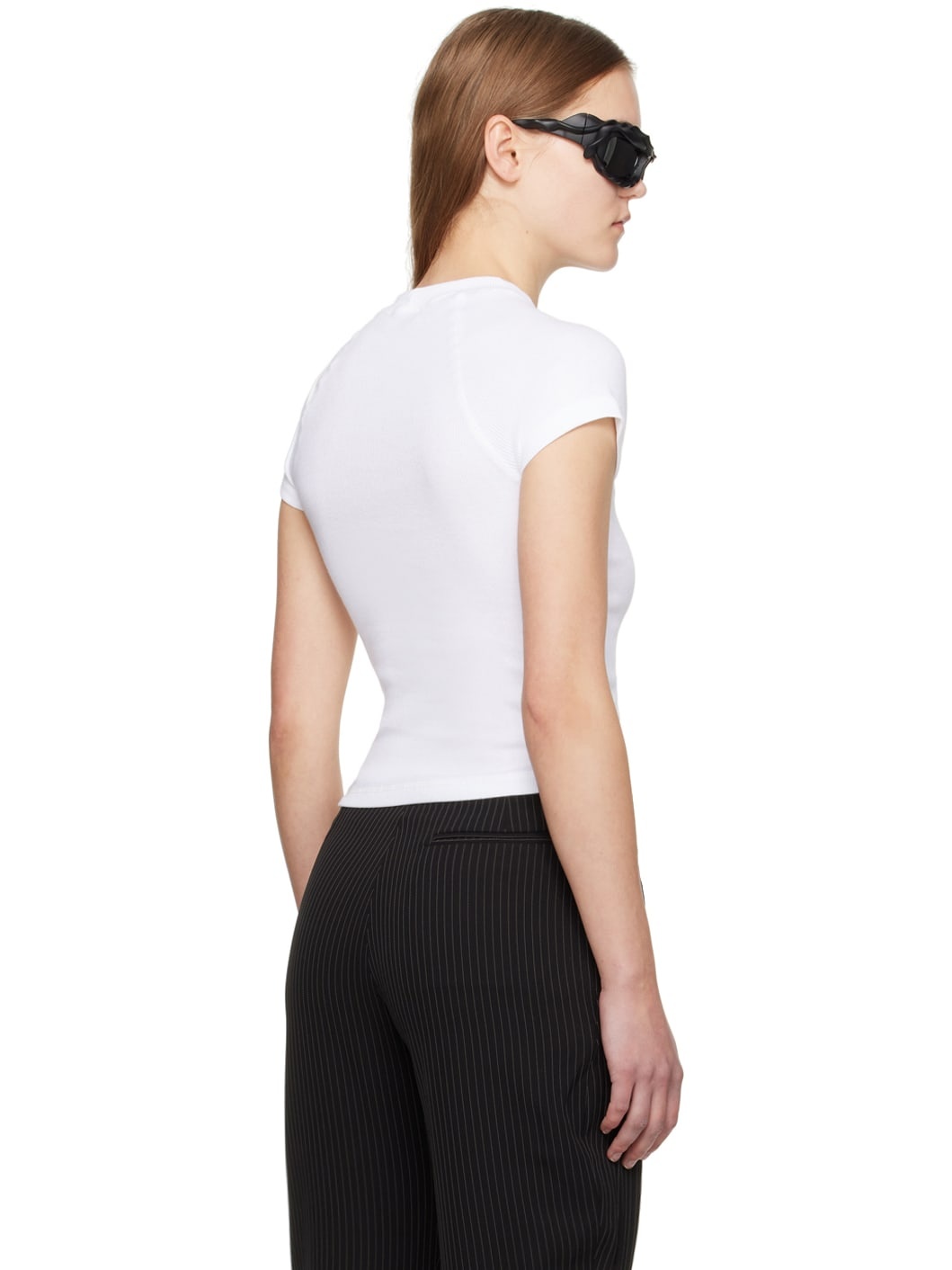 White Deconstructed T-Shirt - 3